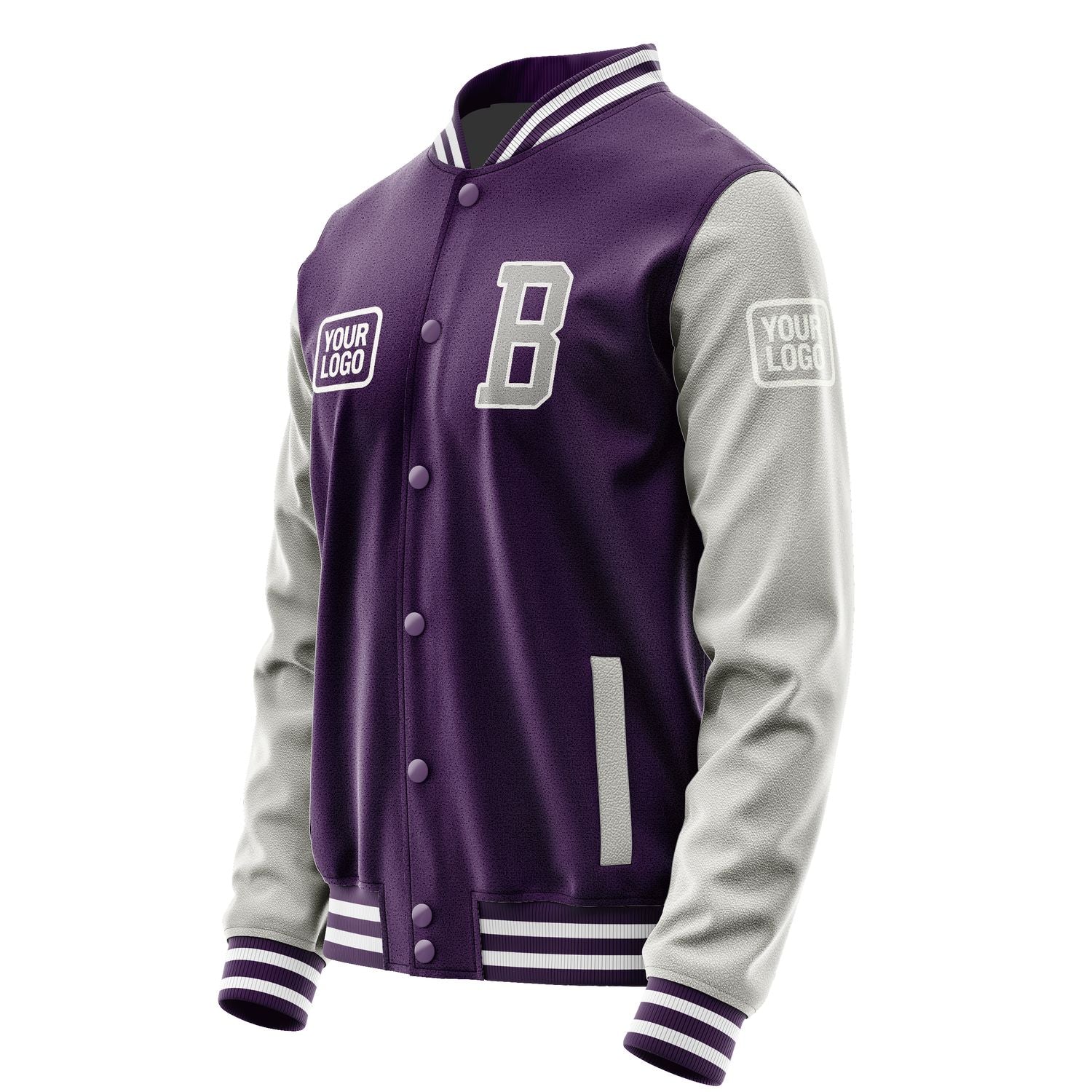 Maßgeschneidertes Lila Grau Jacke JA070704071818040418