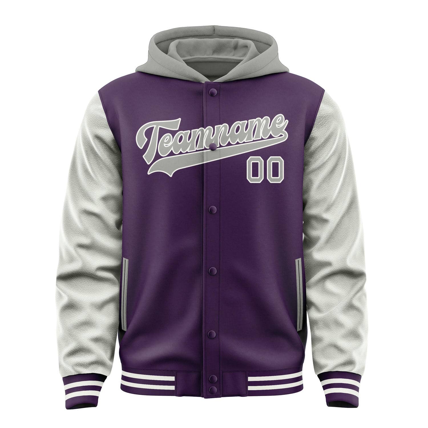 Maßgeschneidertes Lila Grau Jacke