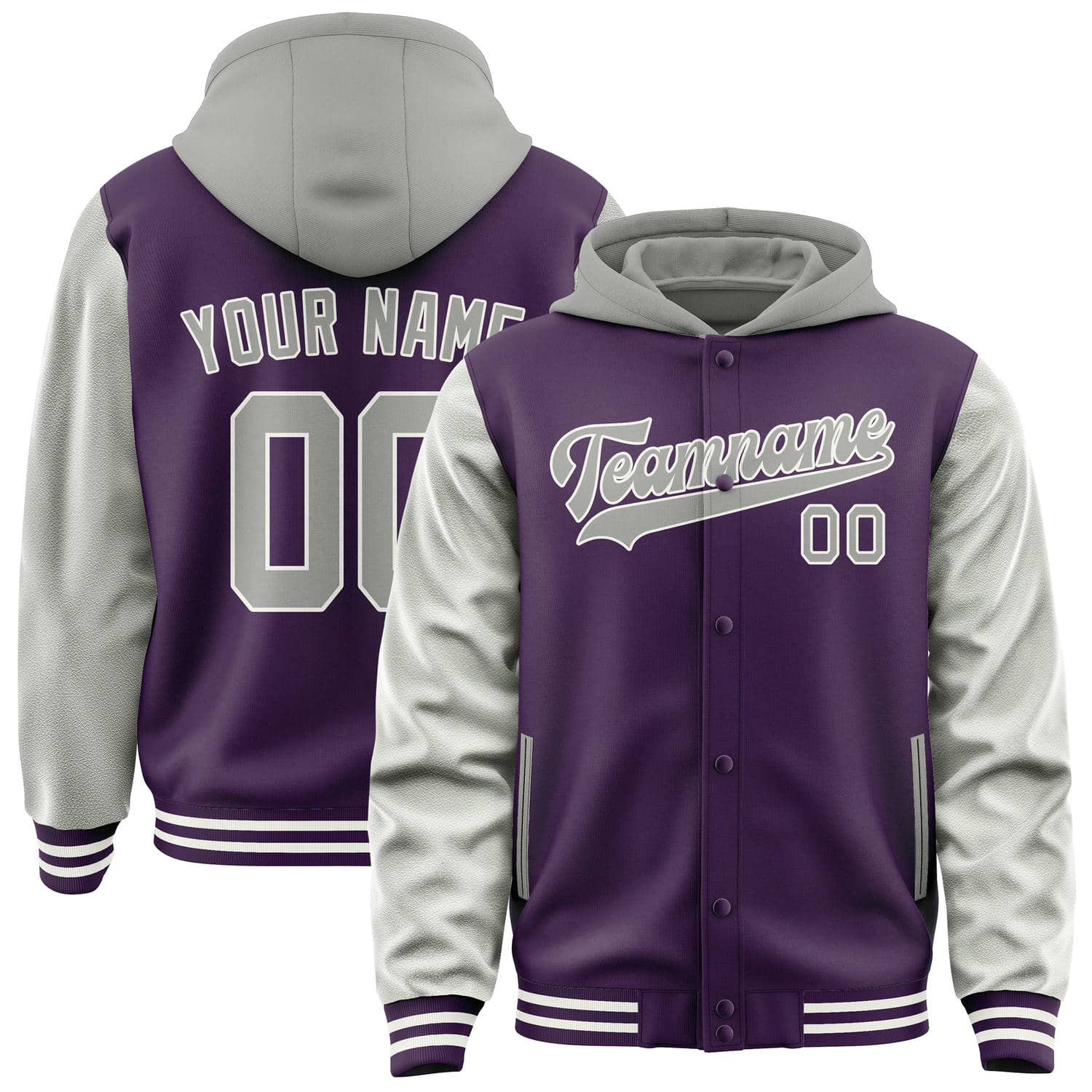 Maßgeschneidertes Lila Grau Jacke JA070704071818040418