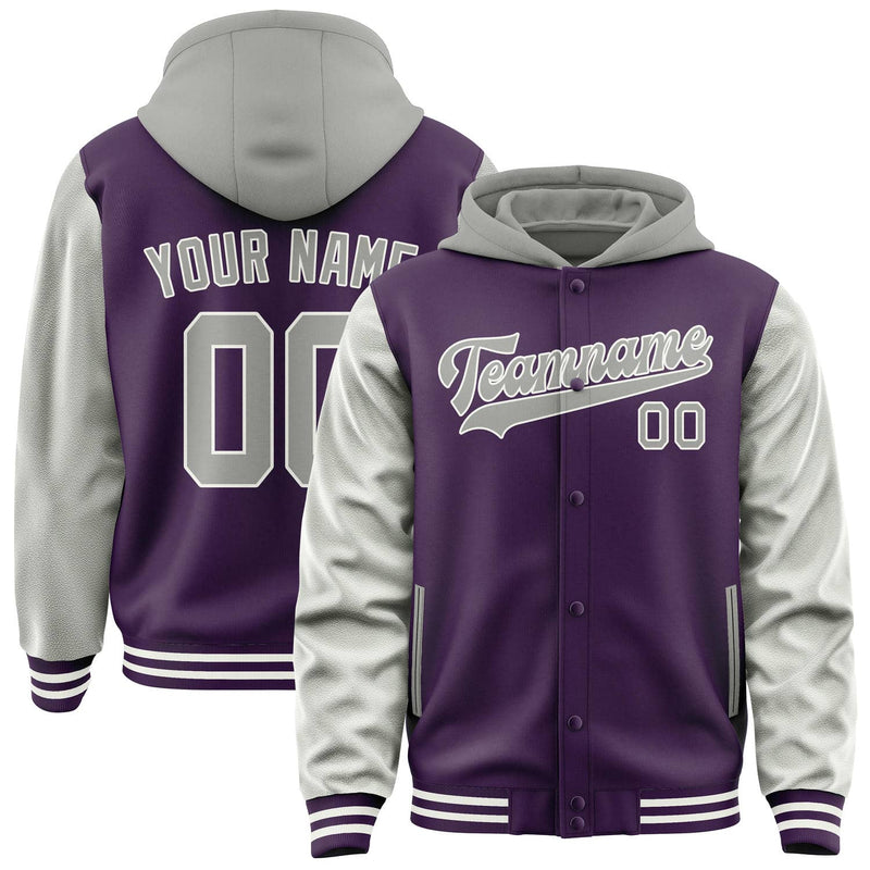 Maßgeschneidertes Lila Grau Jacke JA070704071818040418