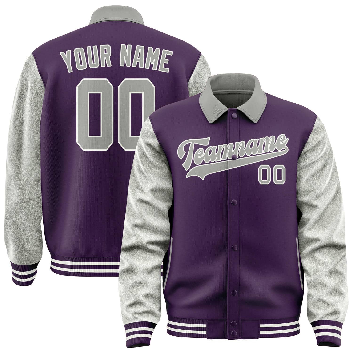 Maßgeschneidertes Lila Grau Jacke JA070704071818040418
