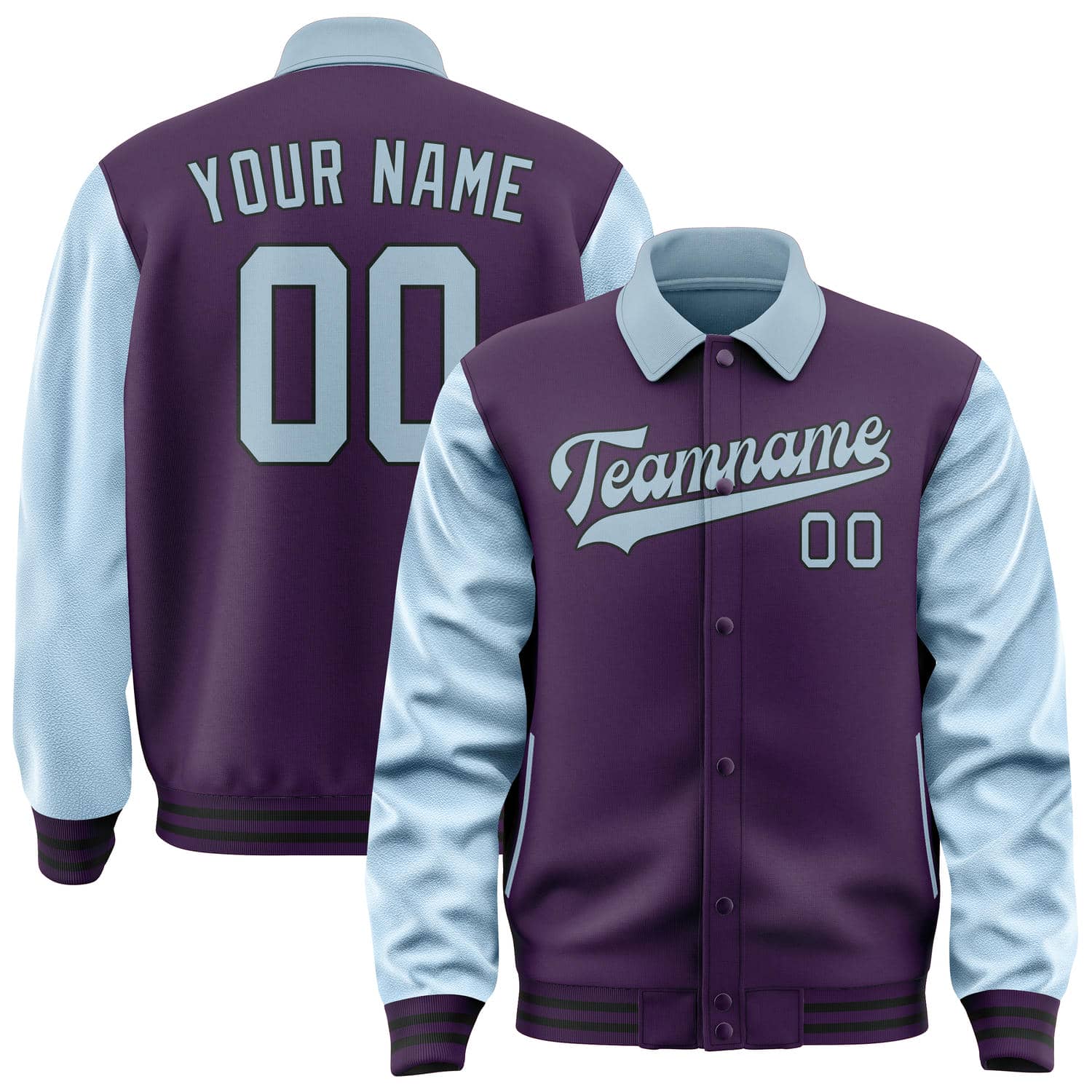 Maßgeschneidertes Lila Hellblau Jacke JA070708071717080817
