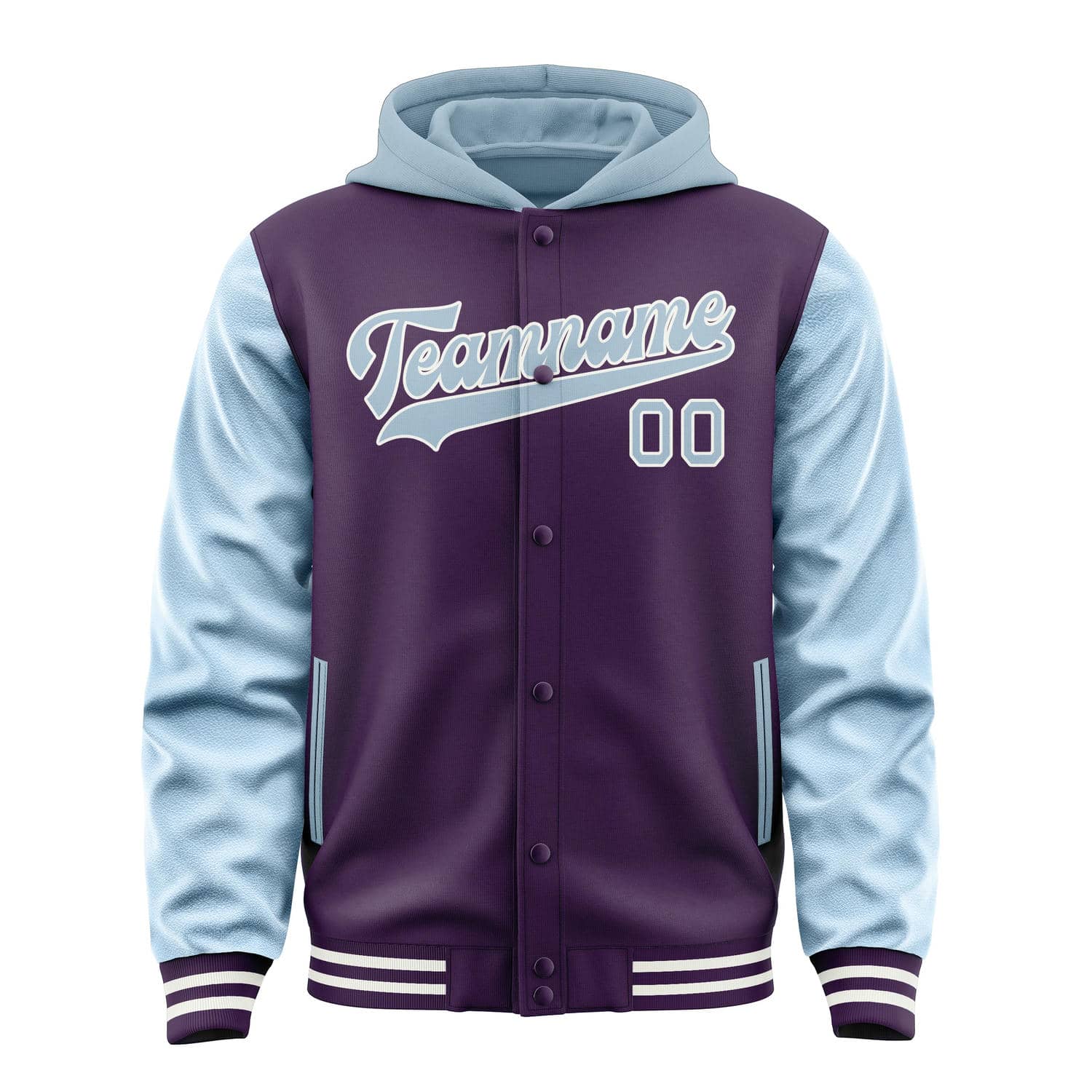 Maßgeschneidertes Lila Hellblau Jacke
