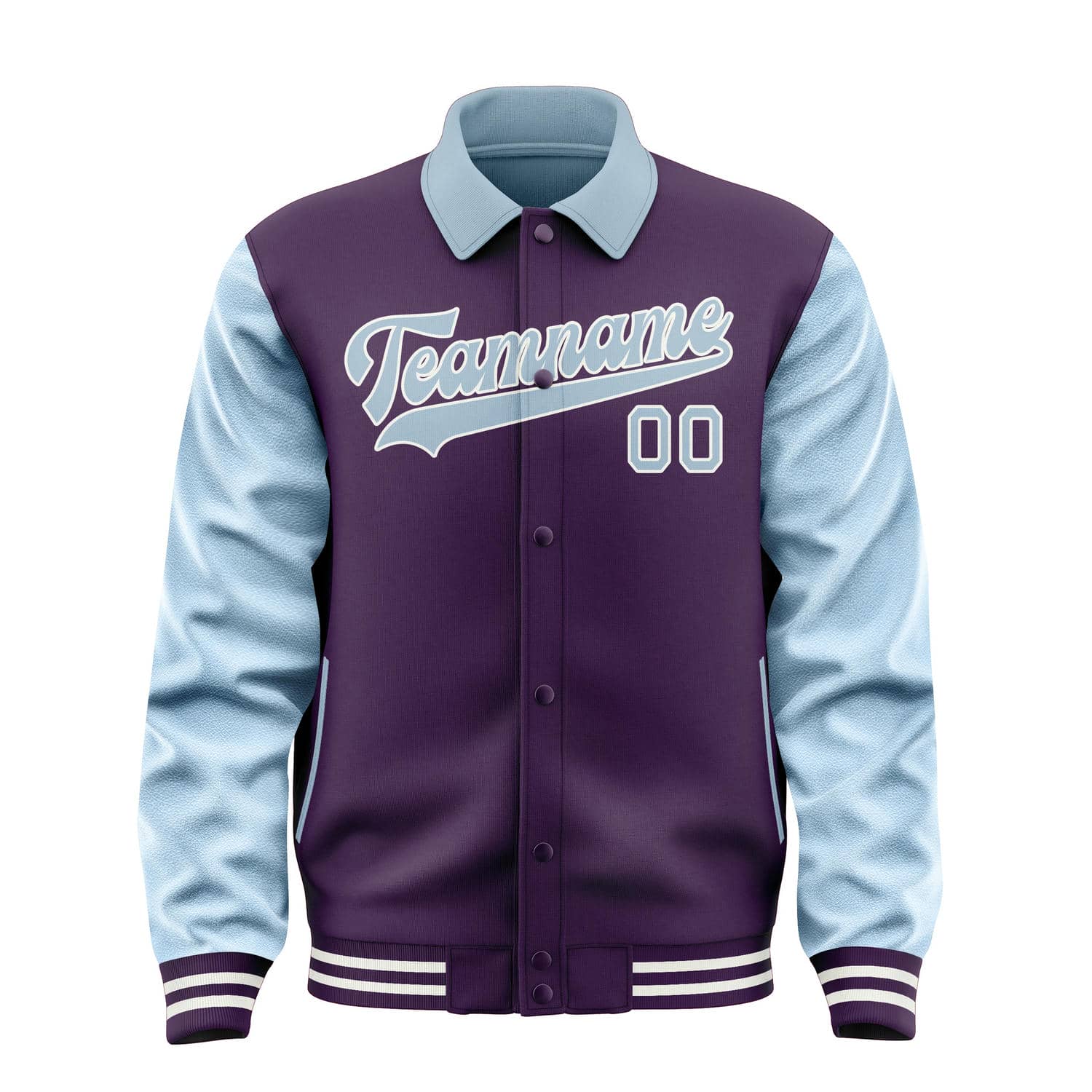 Maßgeschneidertes Lila Hellblau Jacke