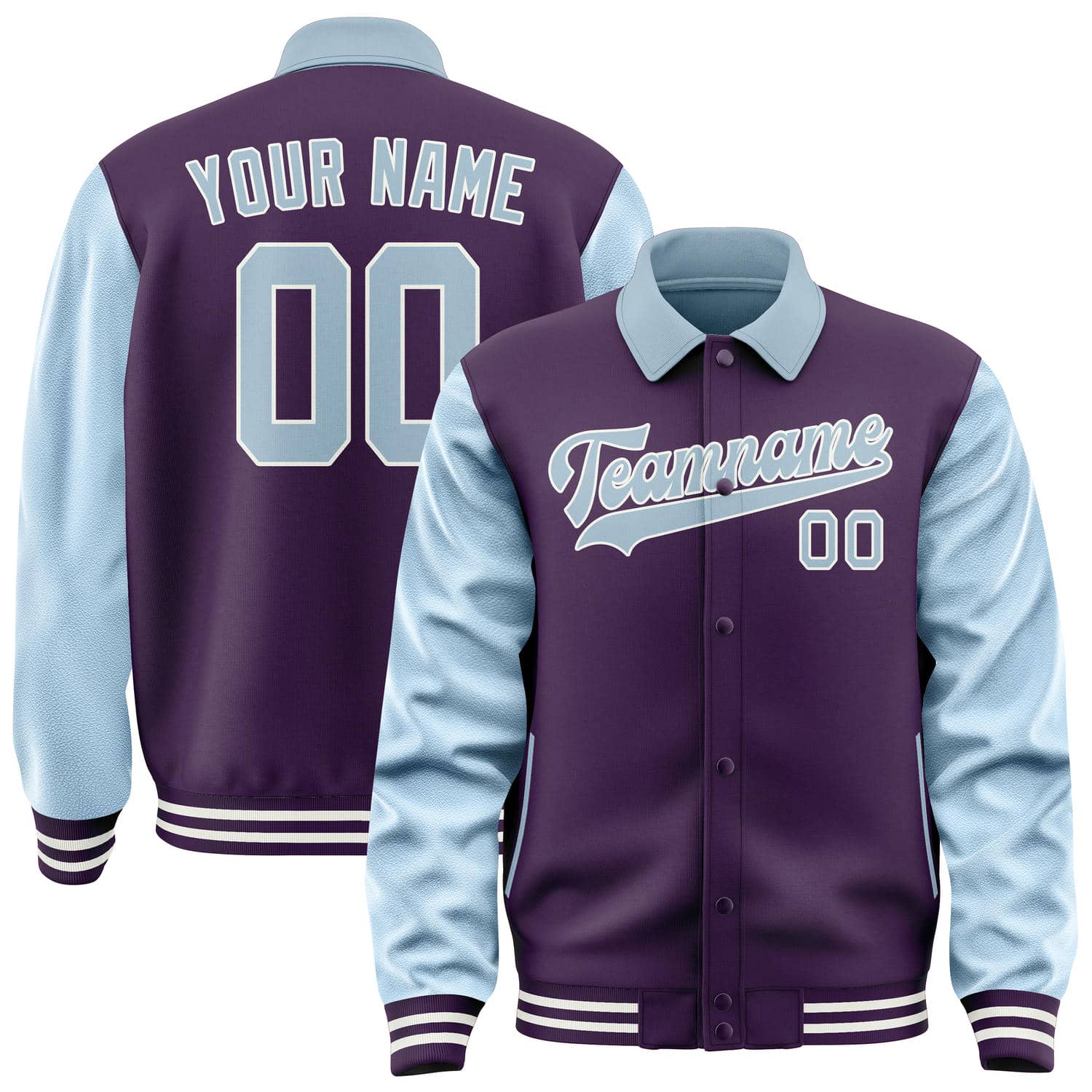 Maßgeschneidertes Lila Hellblau Jacke JA070708071818080818
