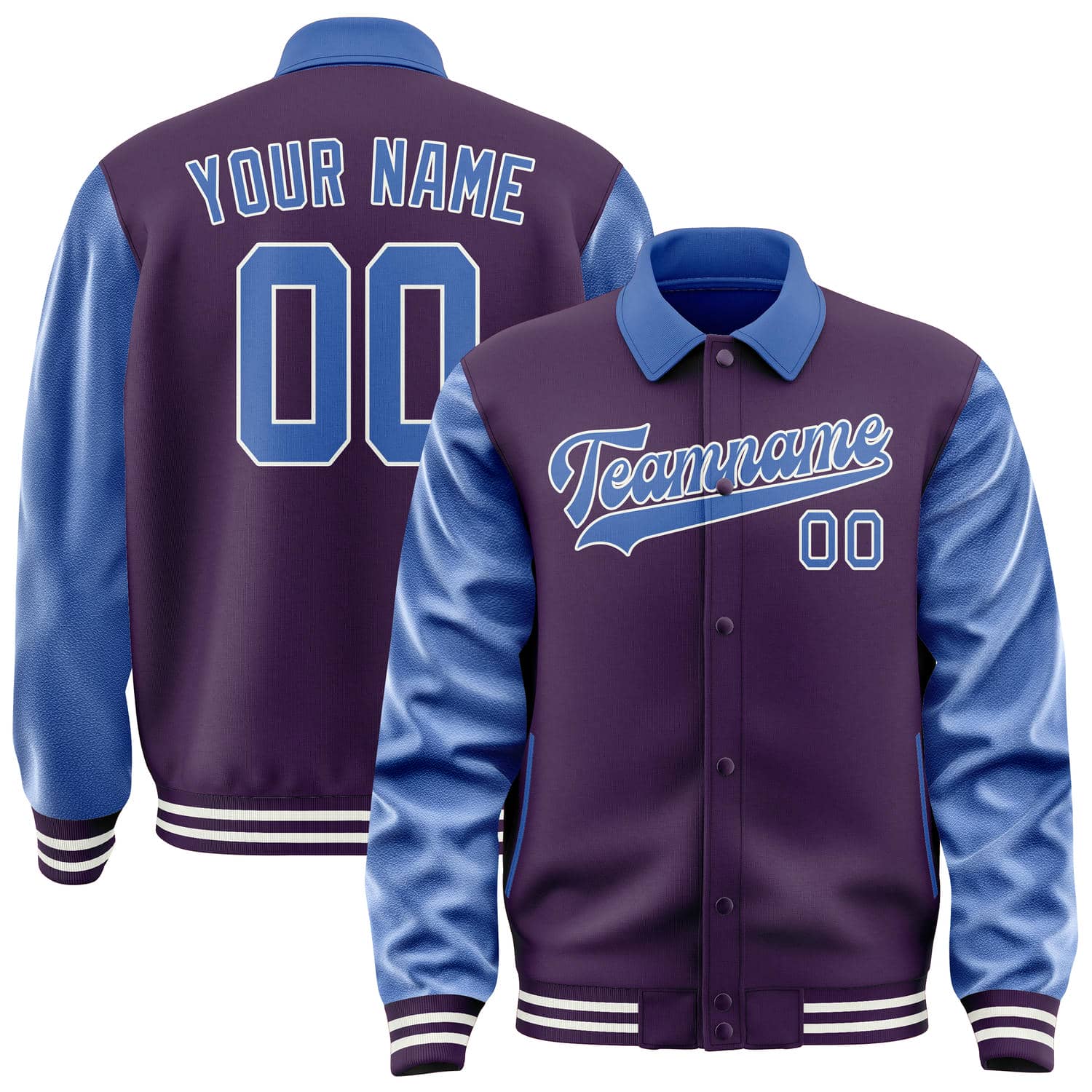 Maßgeschneidertes Lila Himmelblau Jacke JA070709071818090918