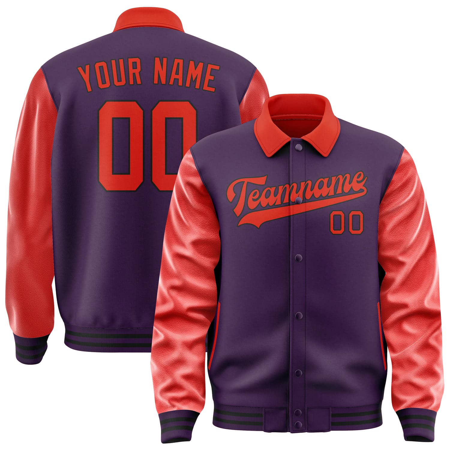 Maßgeschneidertes Lila Orangerot Jacke JA070712071717121217
