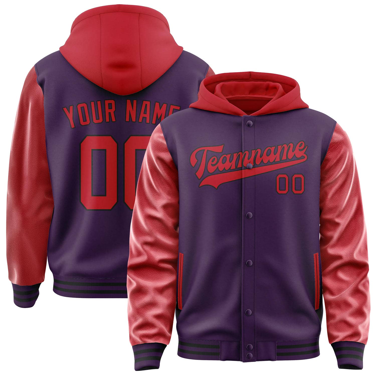 Maßgeschneidertes Lila Rot Jacke JA070714071717141417