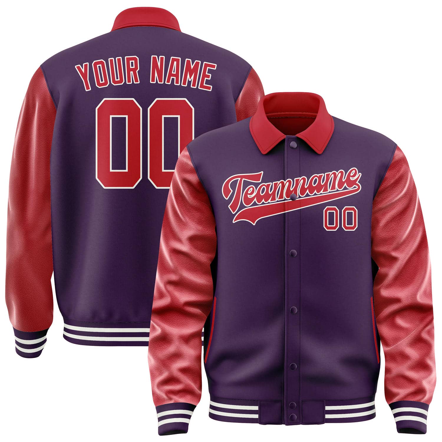 Maßgeschneidertes Lila Rot Jacke JA070714071818141418