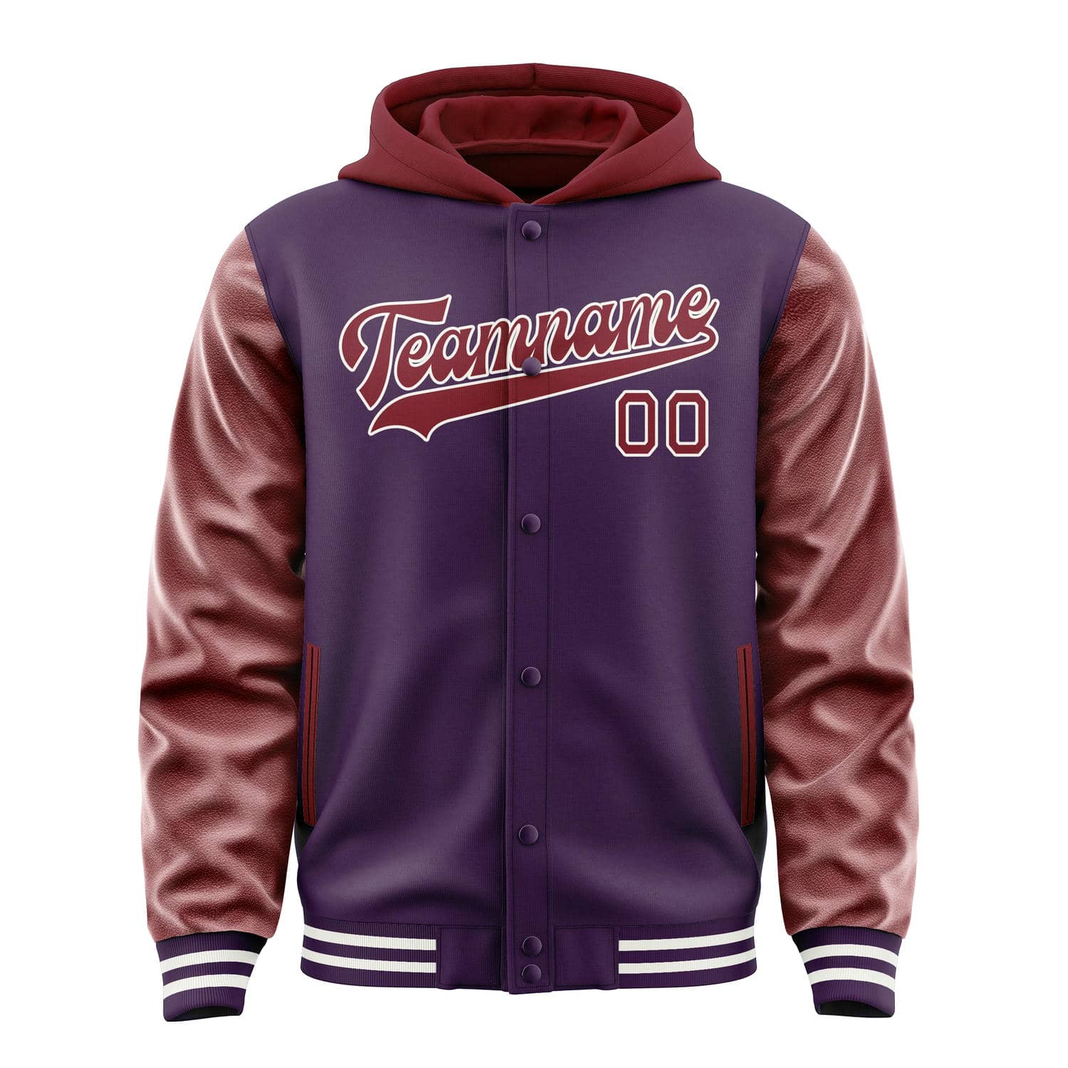 Maßgeschneidertes Lila Karmesinrot Jacke