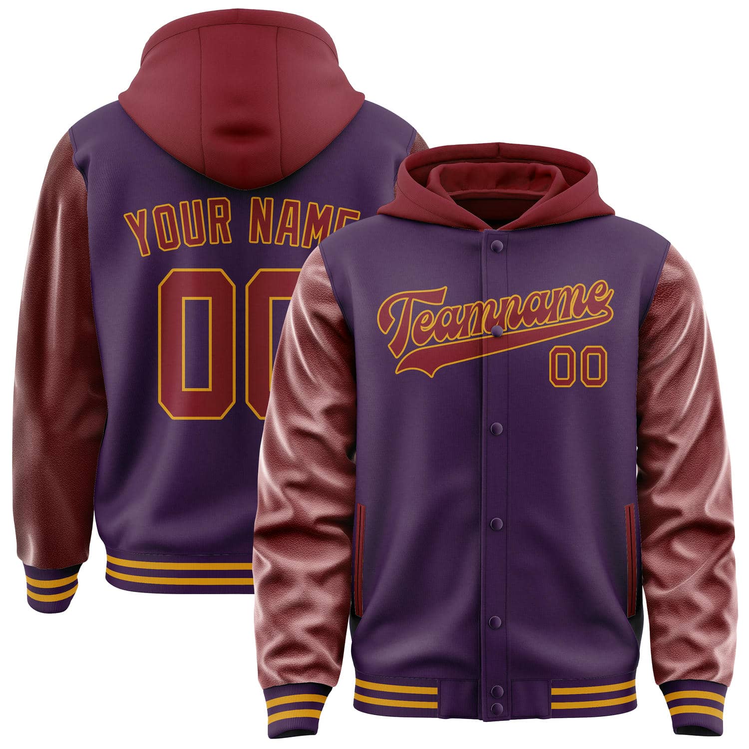 Maßgeschneidertes Lila Karmesinrot Jacke JA070715071917151517