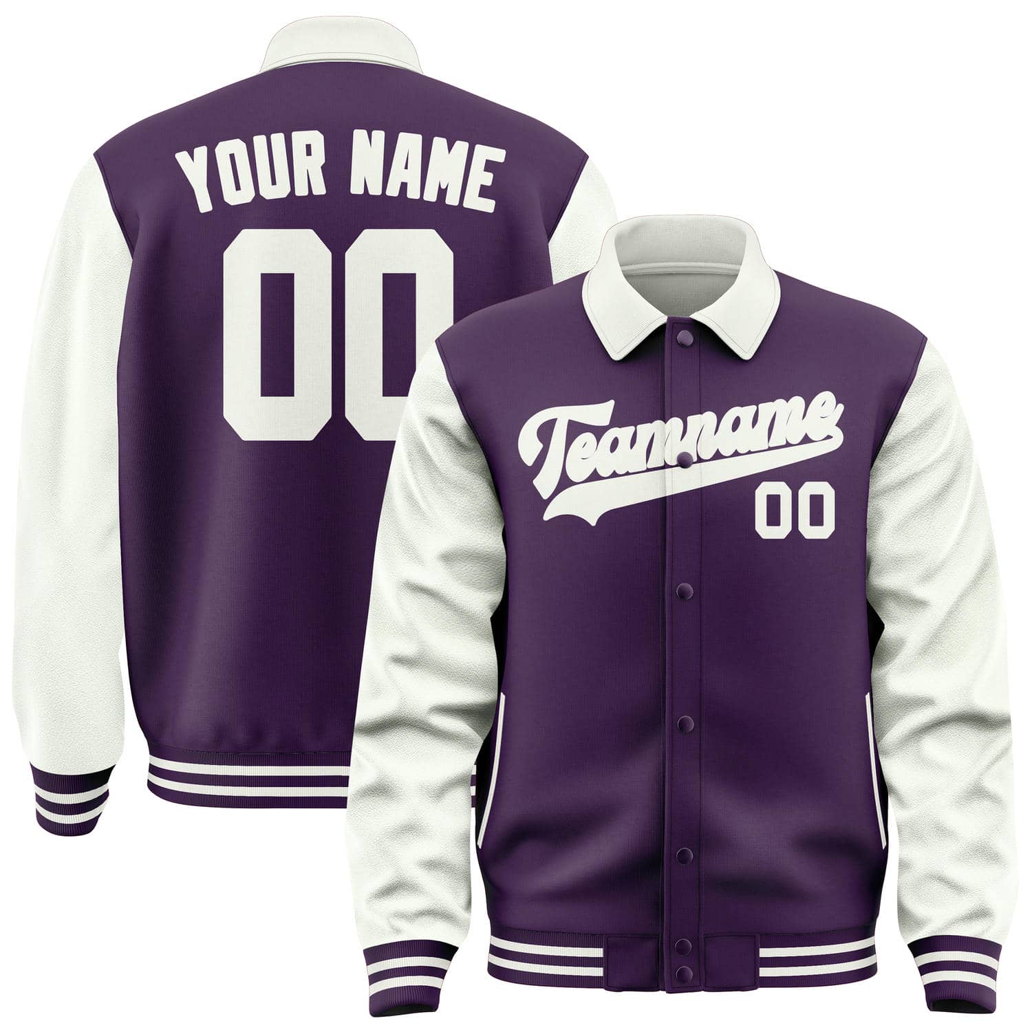 Maßgeschneidertes Lila Weiß Jacke JA070718071818181818