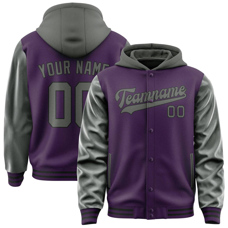 Maßgeschneidertes Lila Dunkelgrau Jacke JA070720071717202017