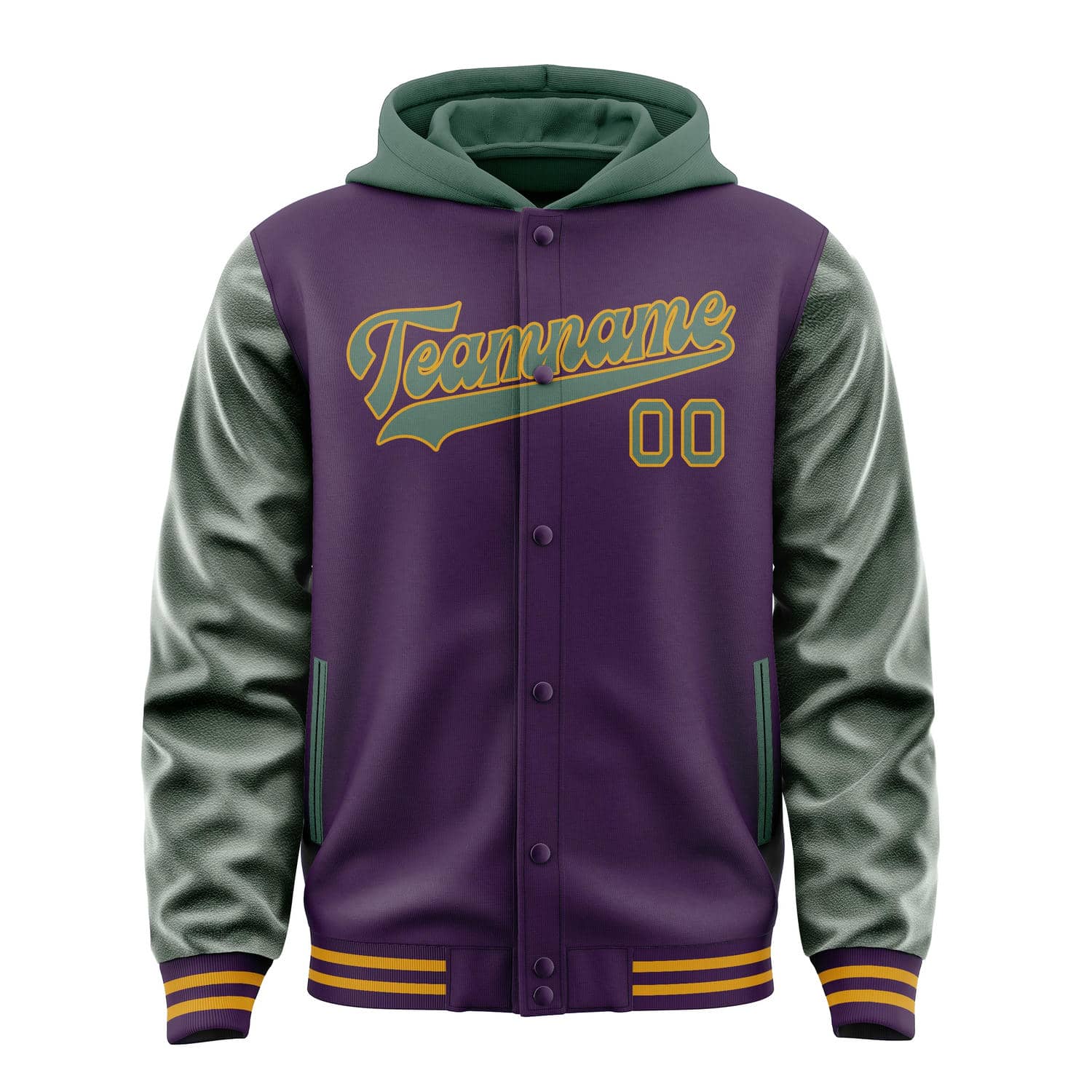 Maßgeschneidertes Lila Blaugrün Jacke