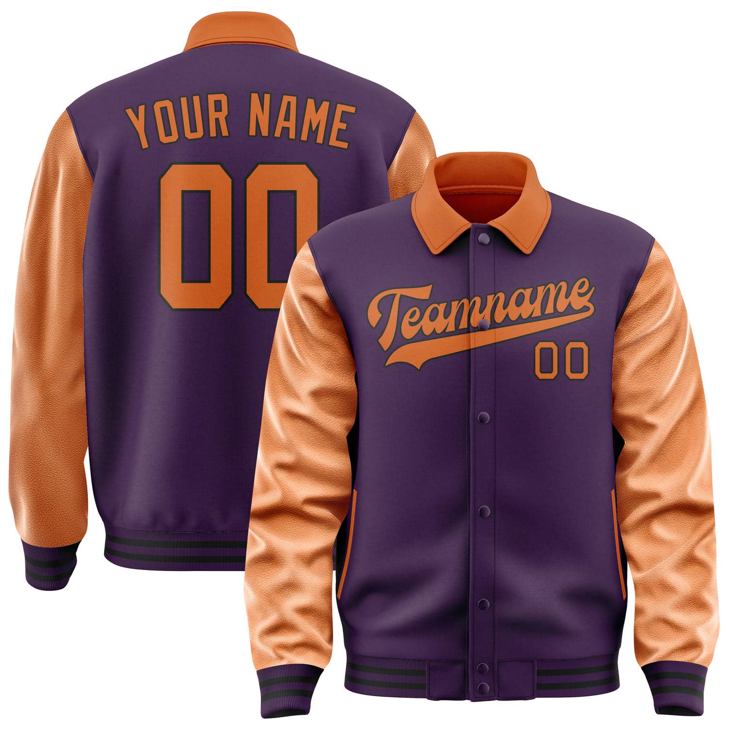Maßgeschneidertes Lila Orange Jacke JA070728071717282817