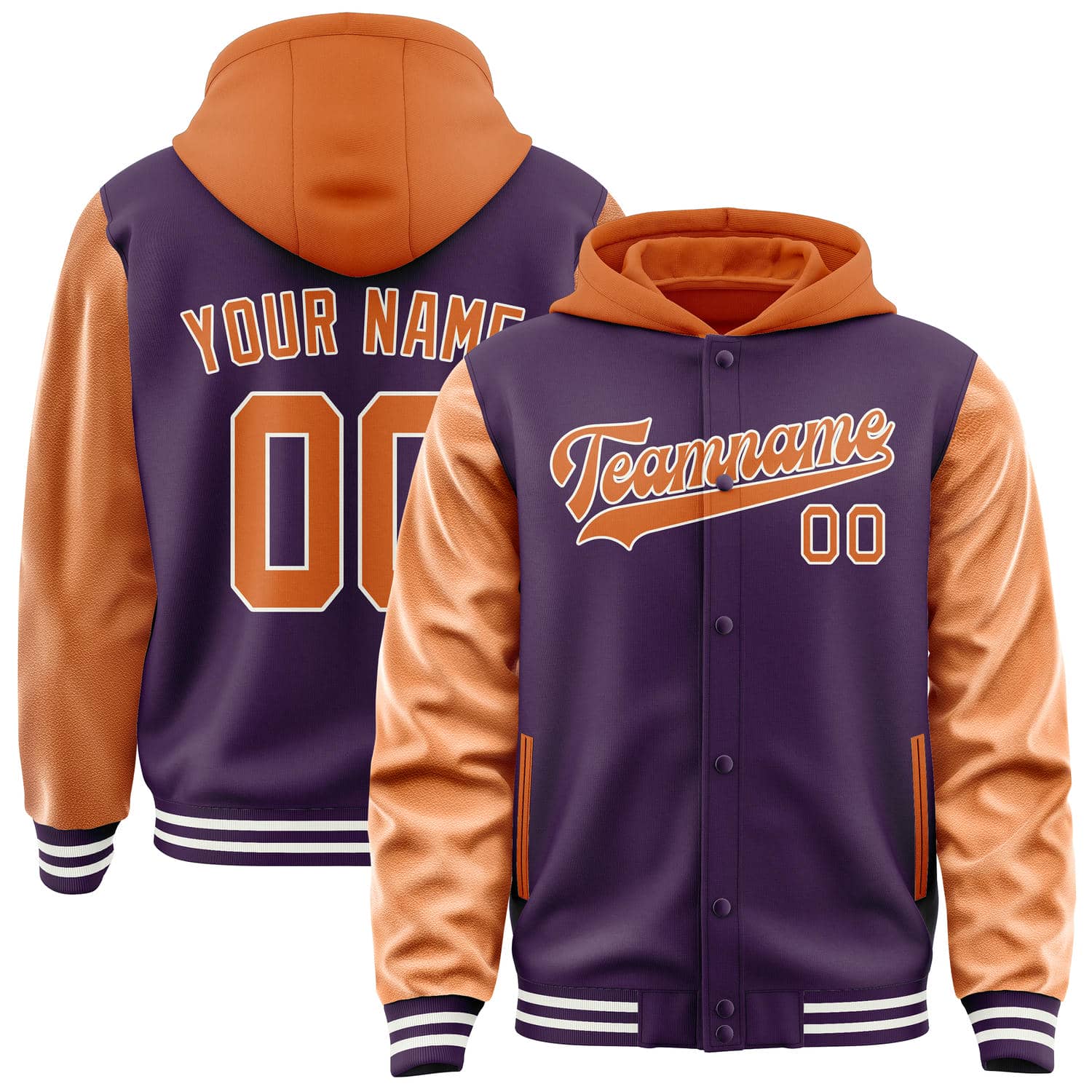 Maßgeschneidertes Lila Orange Jacke JA070728071818282818