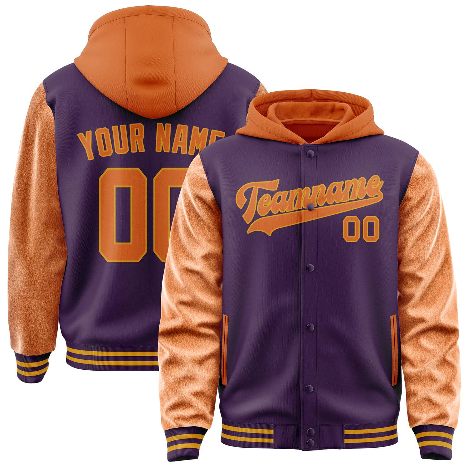 Maßgeschneidertes Lila Orange Jacke JA070728071917282817