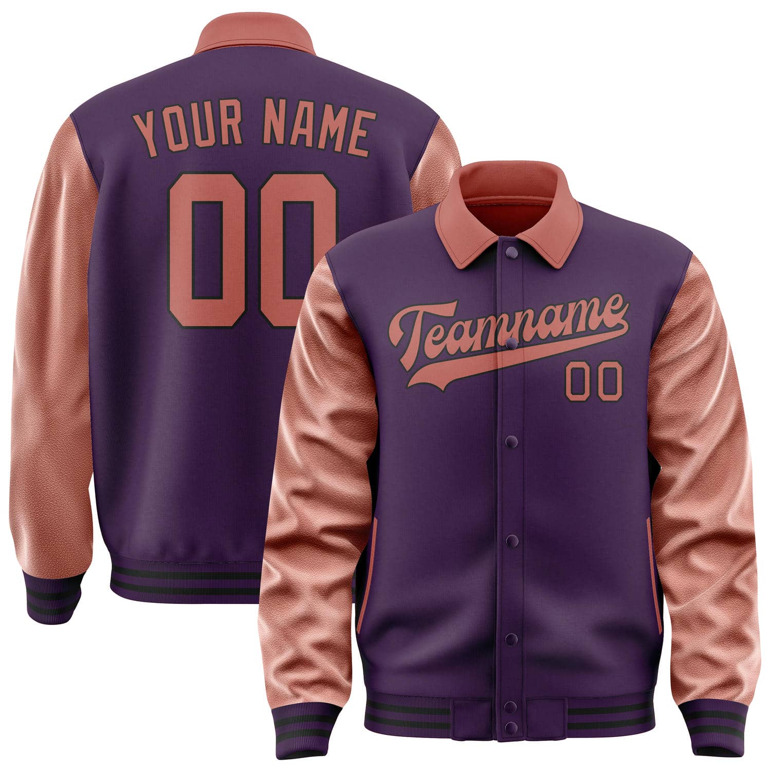 Maßgeschneidertes Lila Kupferrose Jacke JA070729071717292917