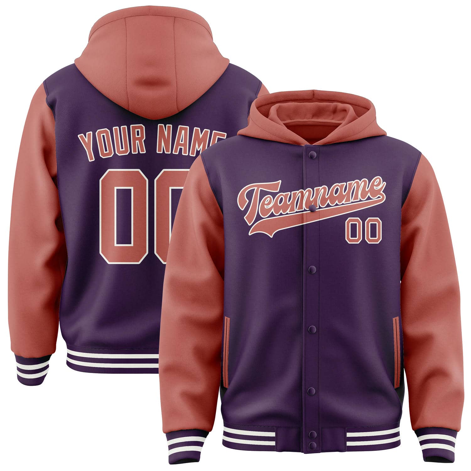 Maßgeschneidertes Lila Kupferrose Jacke JA070729071818292918