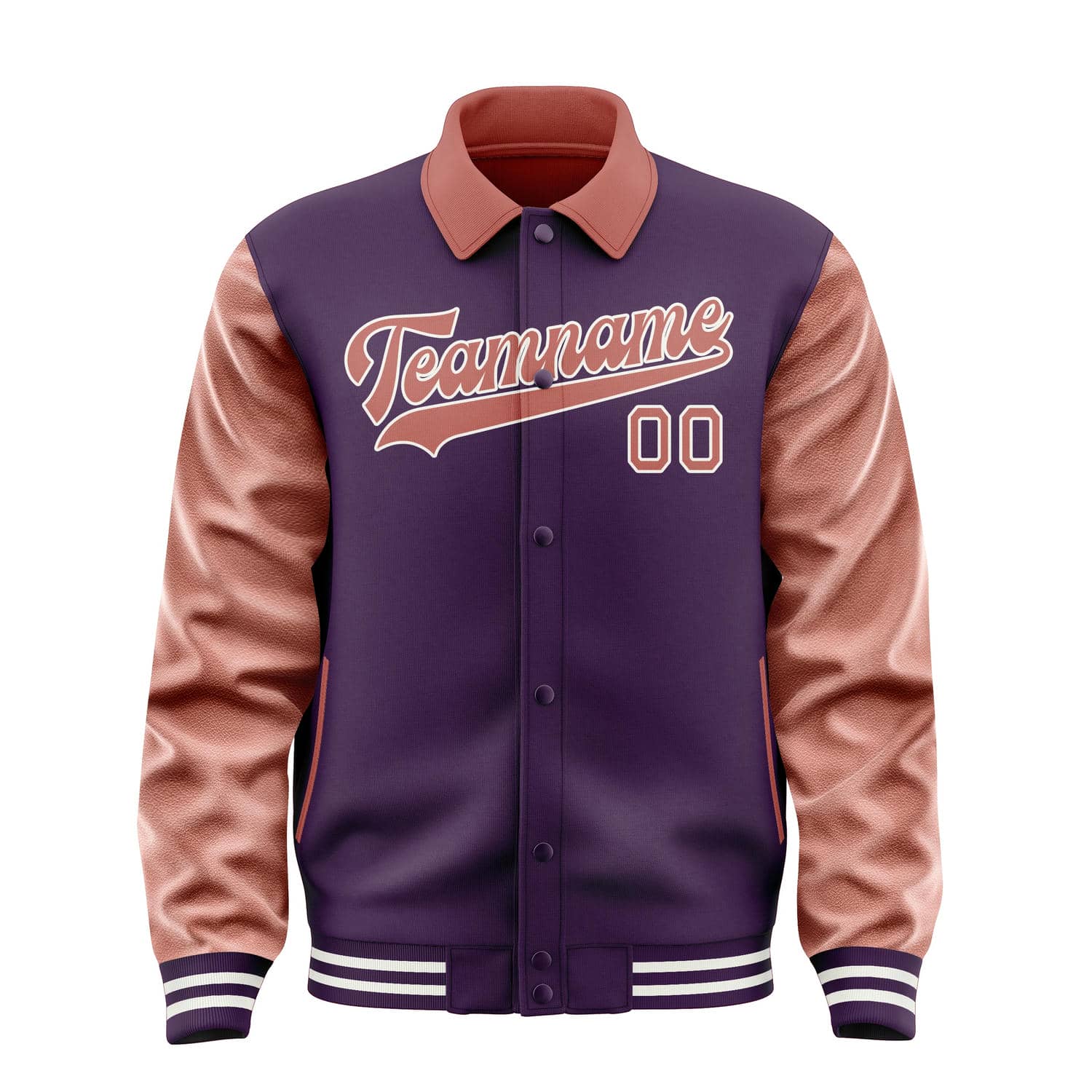 Maßgeschneidertes Lila Kupferrose Jacke