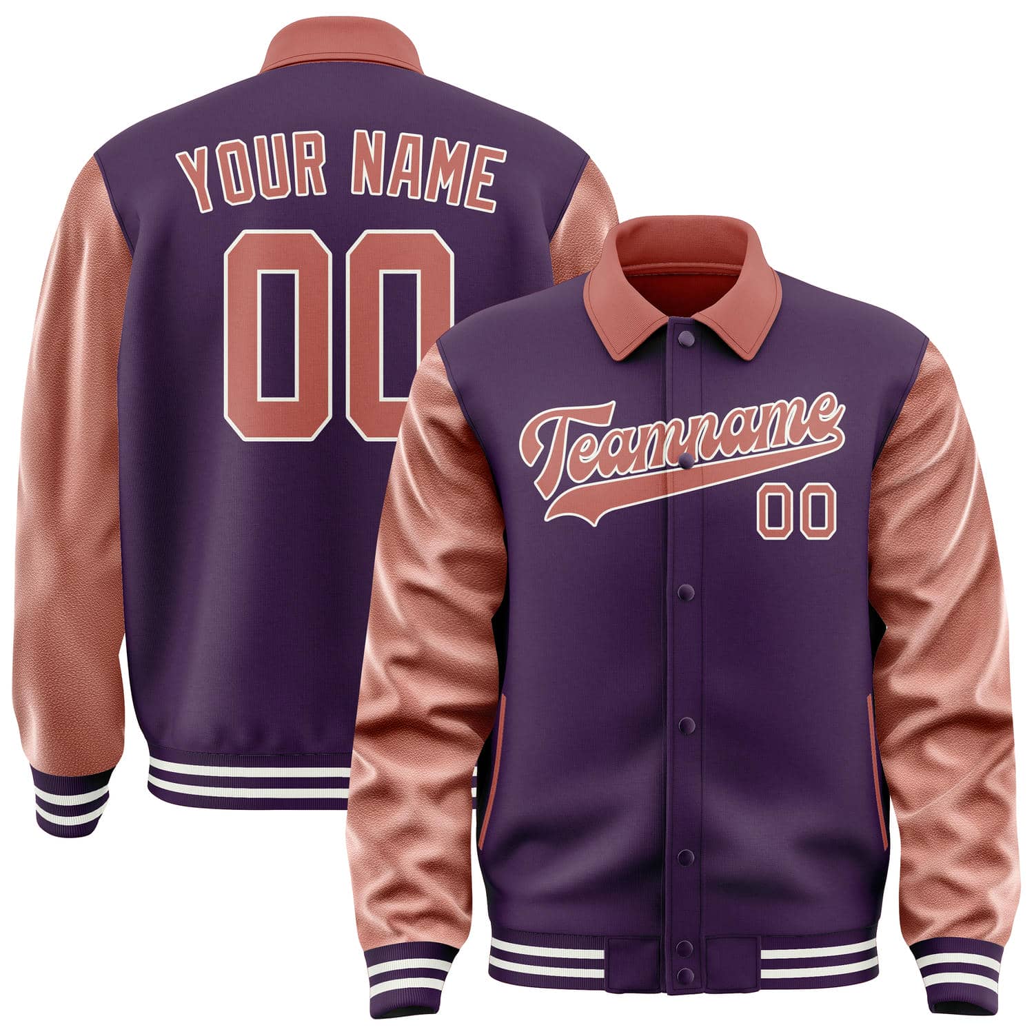 Maßgeschneidertes Lila Kupferrose Jacke JA070729071818292918