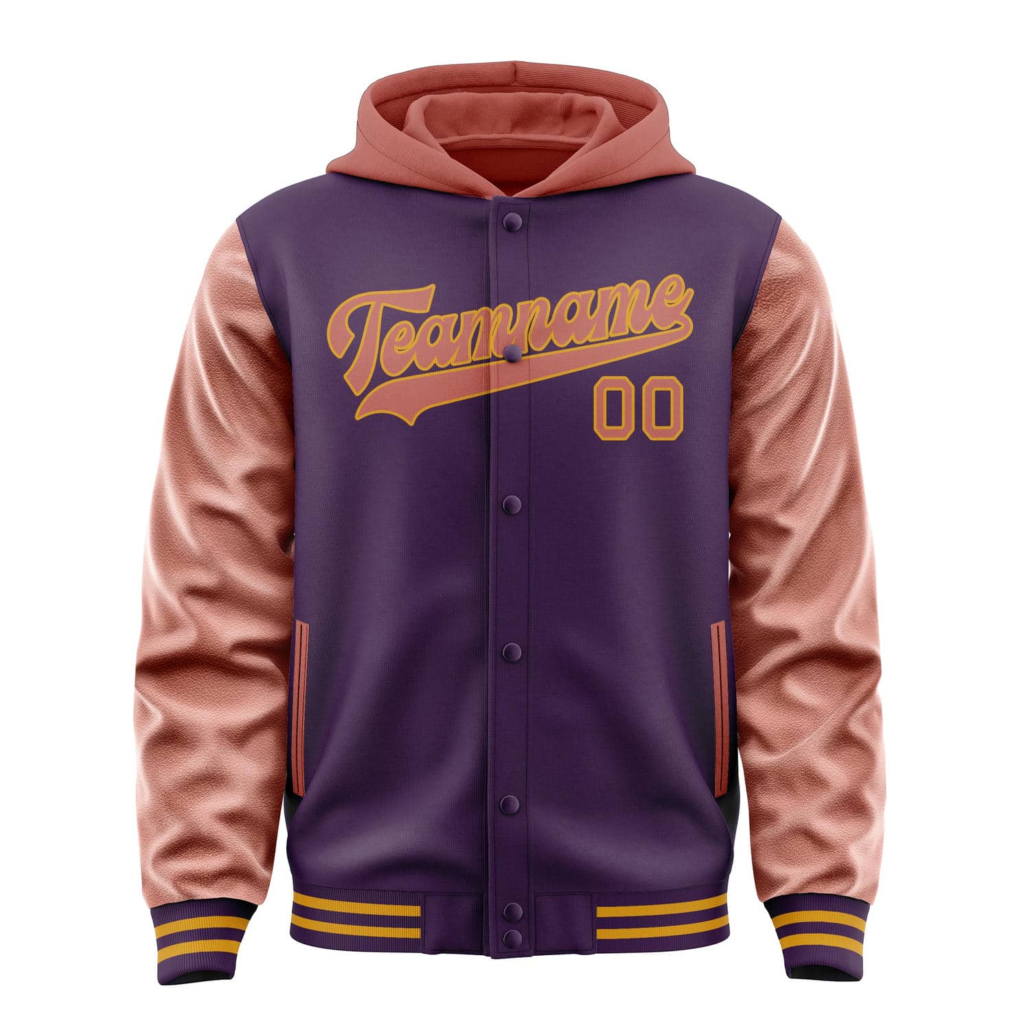 Maßgeschneidertes Lila Kupferrose Jacke