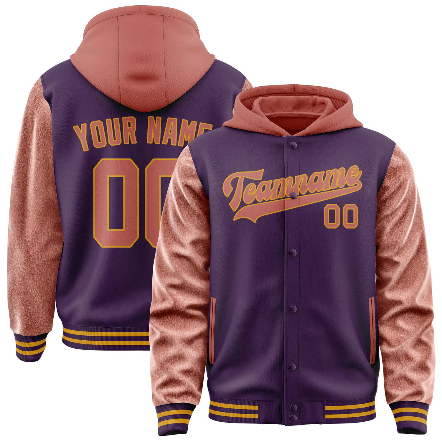 Maßgeschneidertes Lila Kupferrose Jacke JA070729071917292917