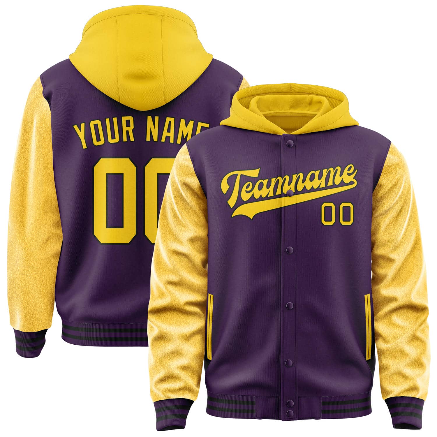 Maßgeschneidertes Lila Gold Jacke JA070730071717303017