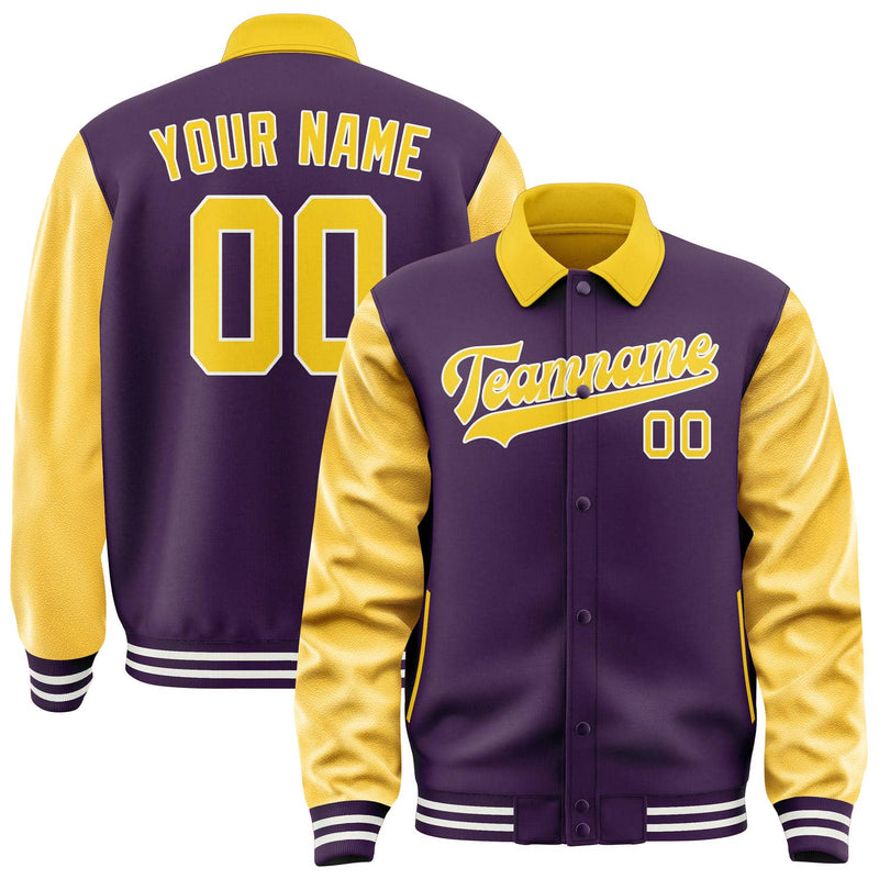 Maßgeschneidertes Lila Gold Jacke JA070730071818303018
