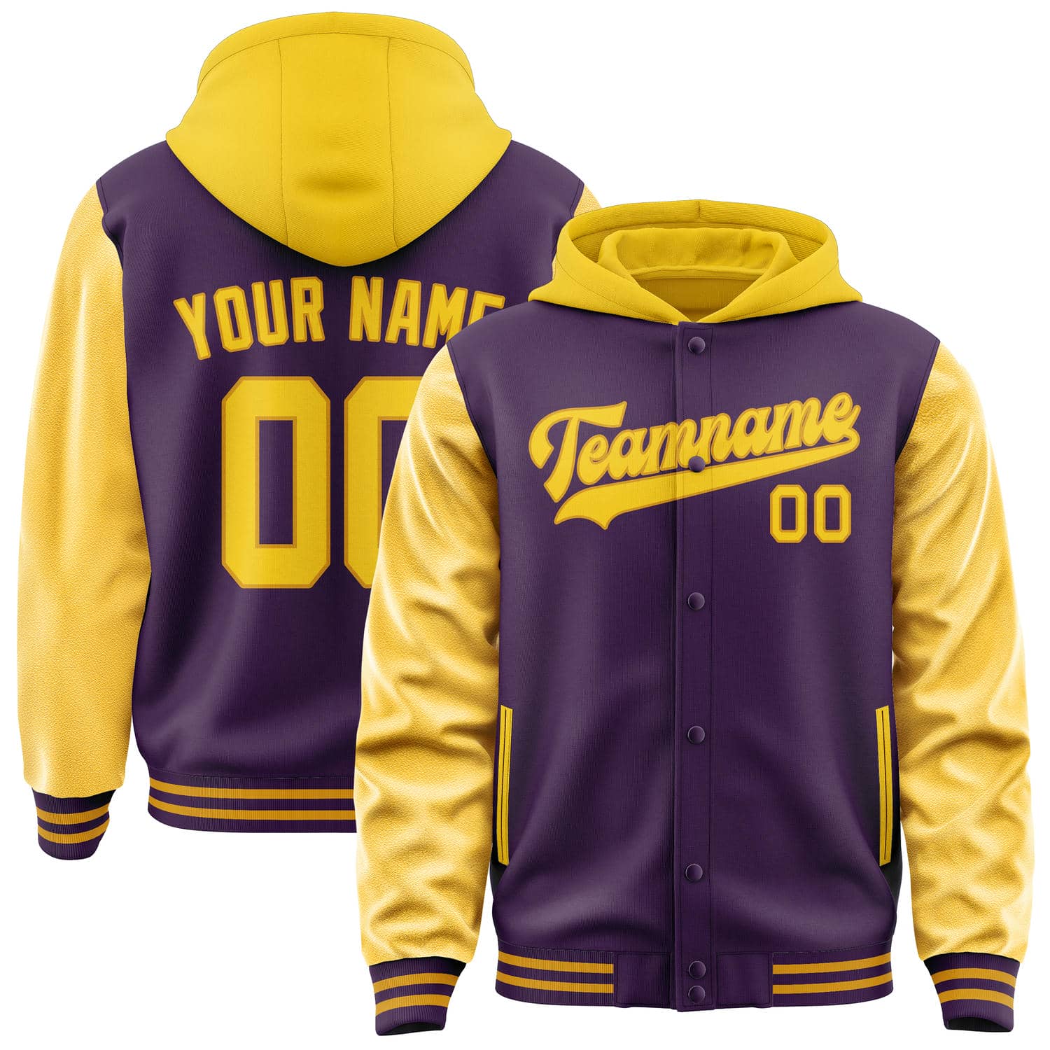 Maßgeschneidertes Lila Gold Jacke JA070730071917303017