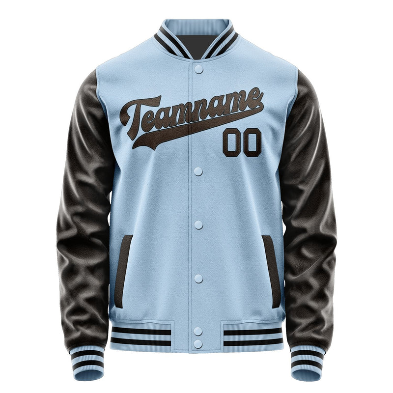 Maßgeschneidertes Hellblau Braun Jacke JA0808010817B31701