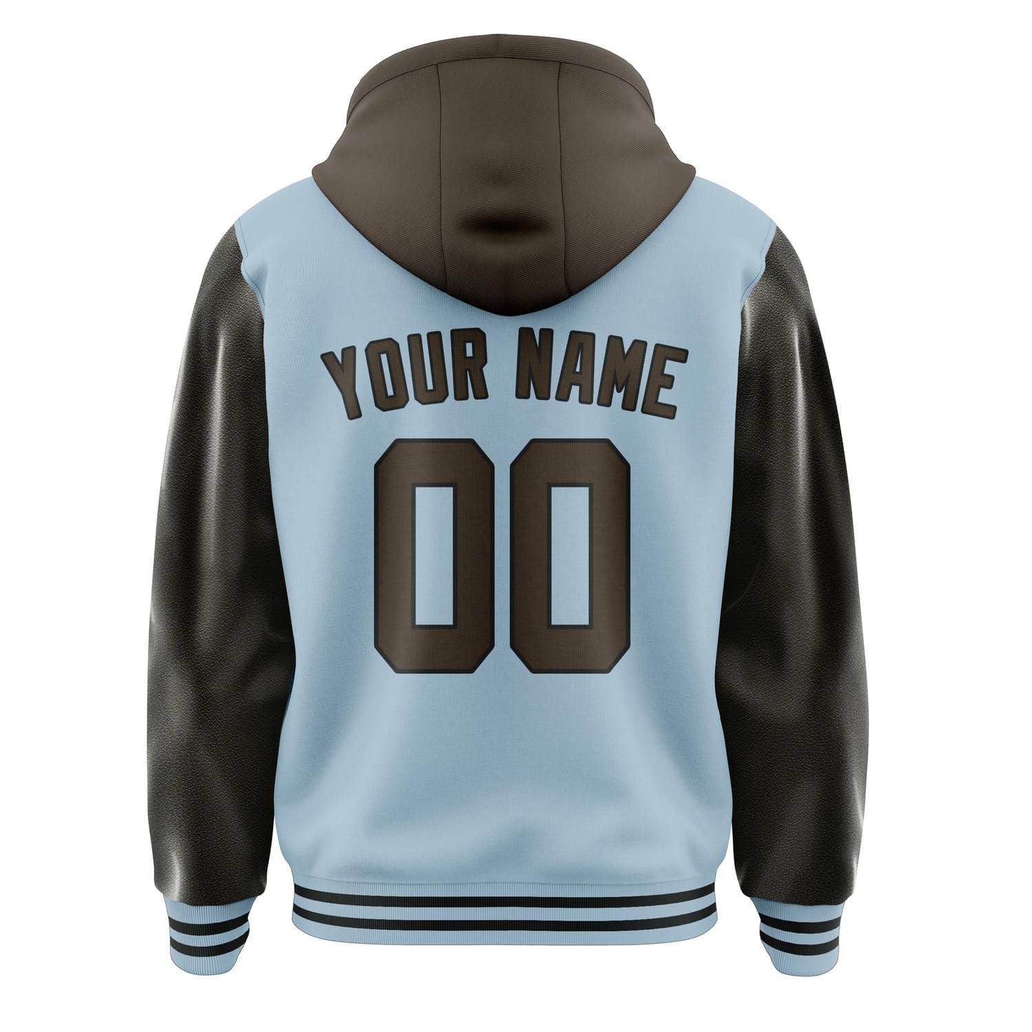 Maßgeschneidertes Hellblau Braun Jacke