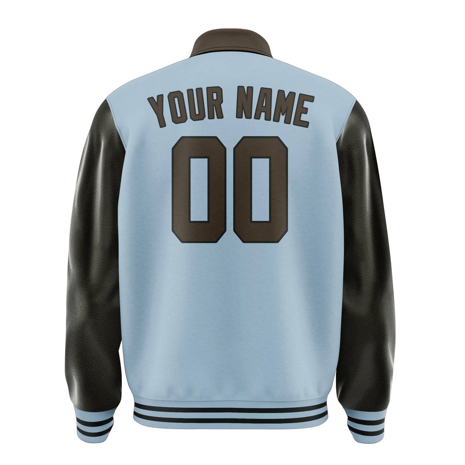 Maßgeschneidertes Hellblau Braun Jacke