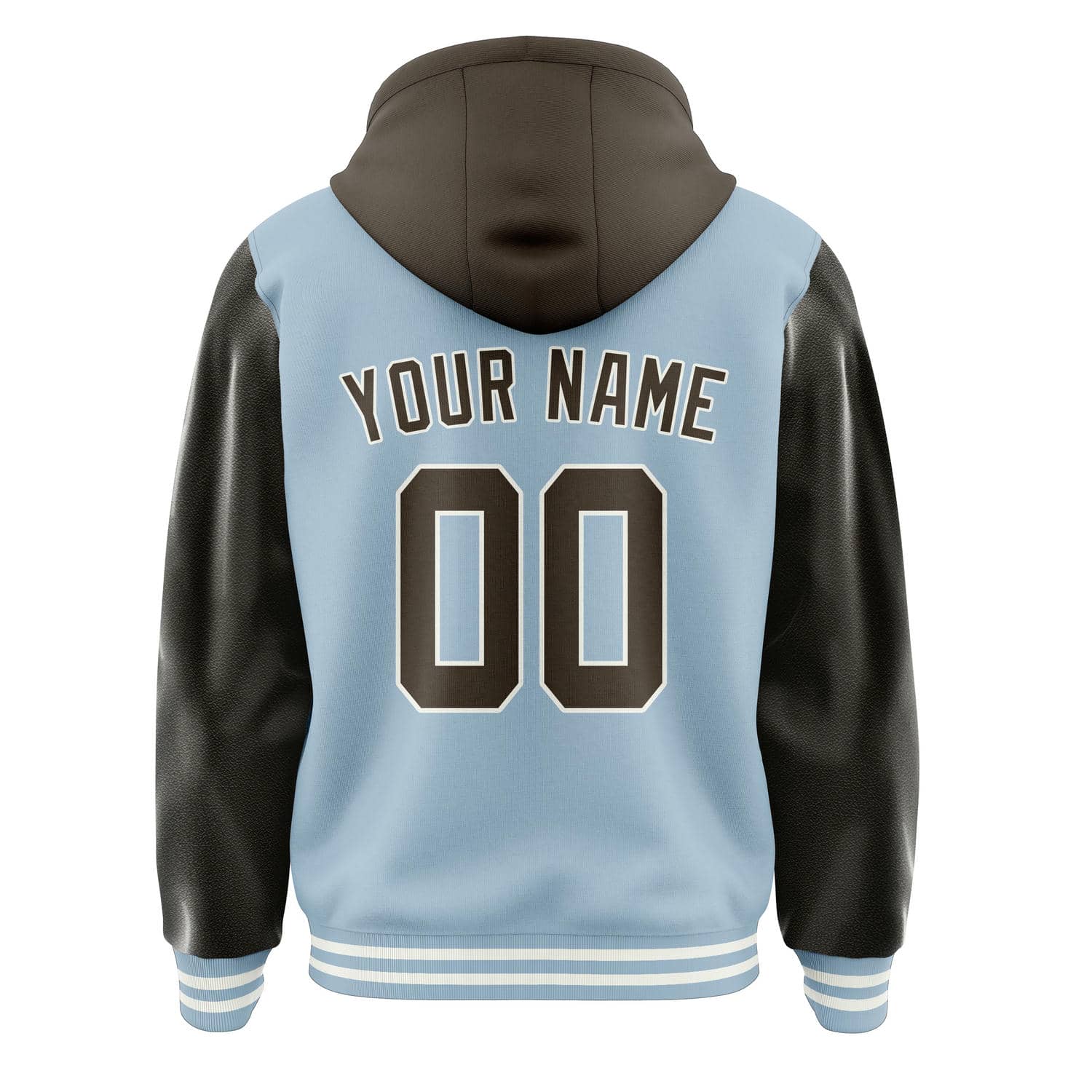Maßgeschneidertes Hellblau Braun Jacke