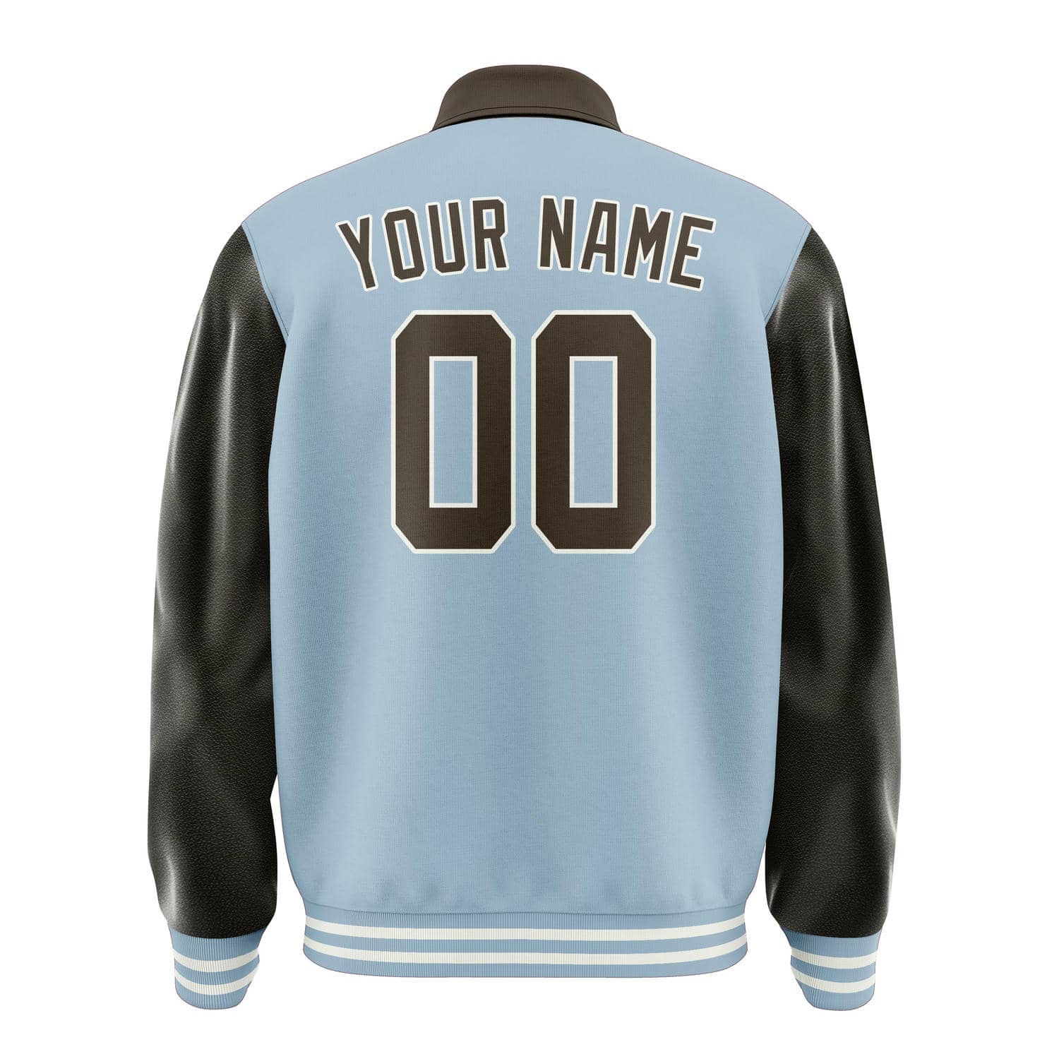 Maßgeschneidertes Hellblau Braun Jacke