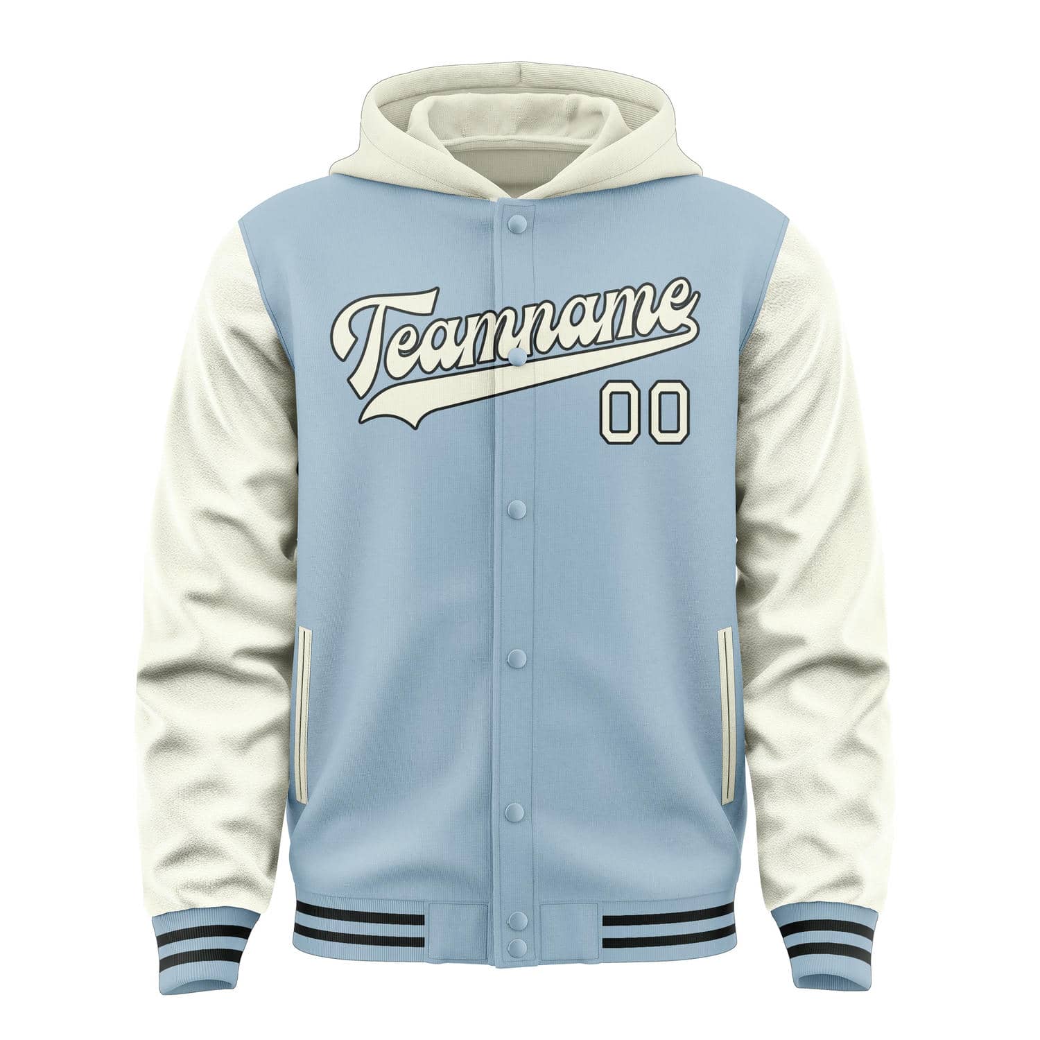 Maßgeschneidertes Hellblau Beige Jacke