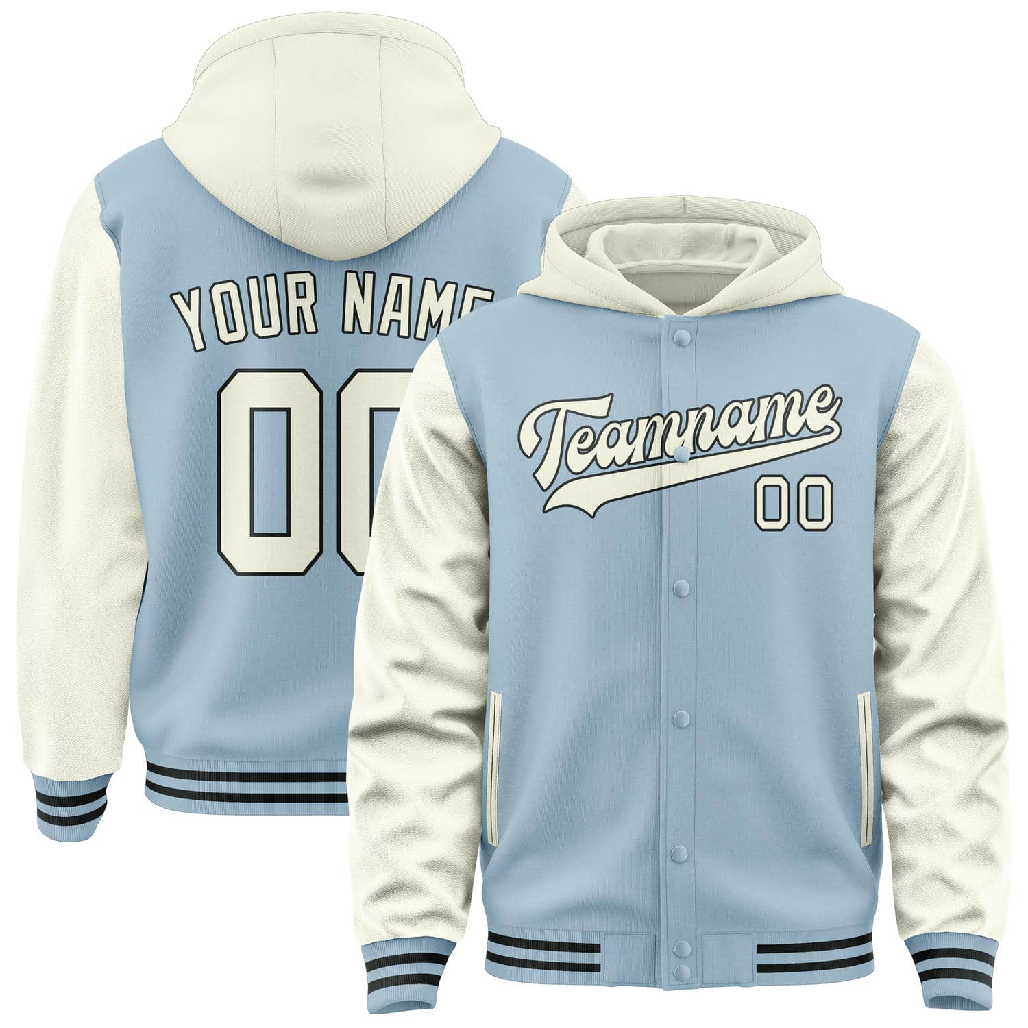 Maßgeschneidertes Hellblau Beige Jacke JA080803081717030317