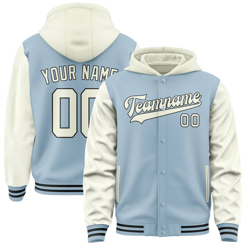 Maßgeschneidertes Hellblau Beige Jacke JA080803081717030317