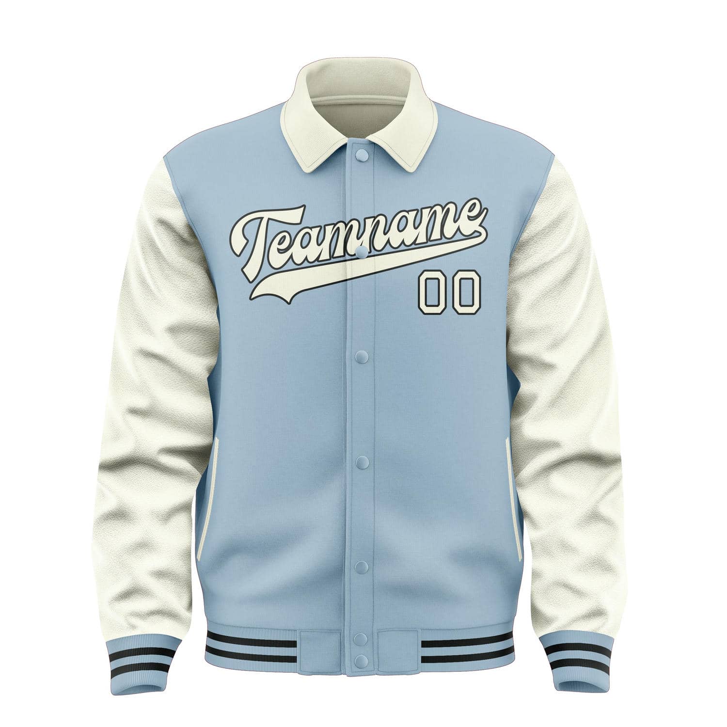 Maßgeschneidertes Hellblau Beige Jacke