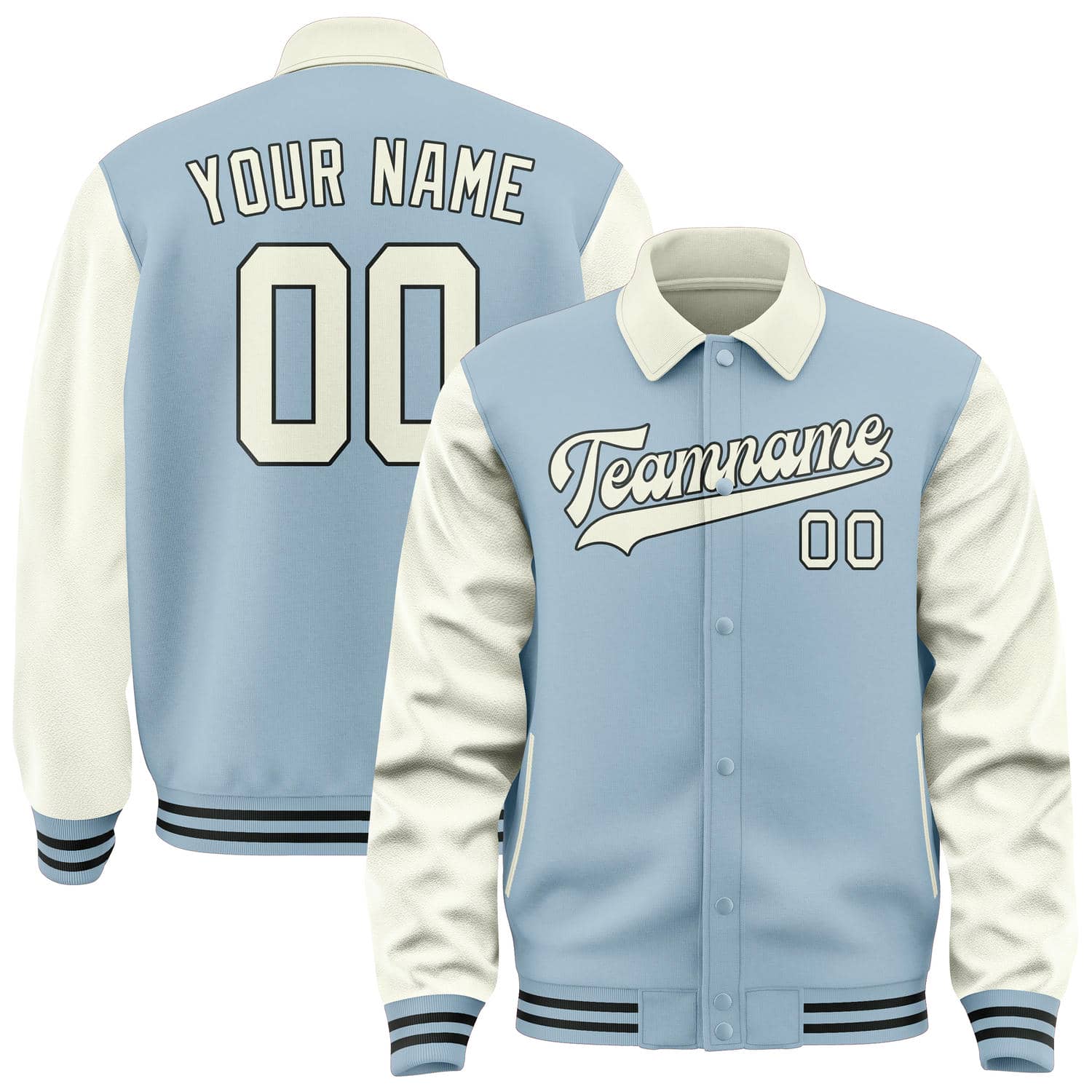Maßgeschneidertes Hellblau Beige Jacke JA080803081717030317