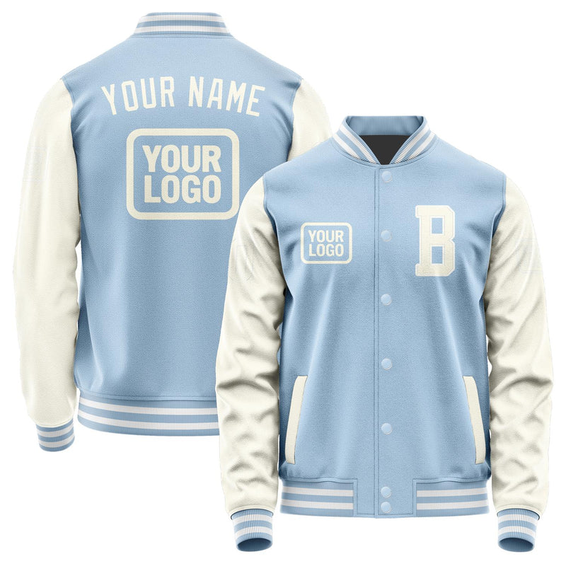 Maßgeschneidertes Hellblau Beige Jacke JA080803081818030318