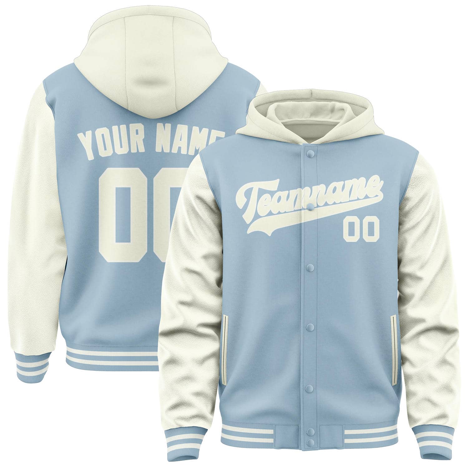 Maßgeschneidertes Hellblau Beige Jacke JA080803081818030318
