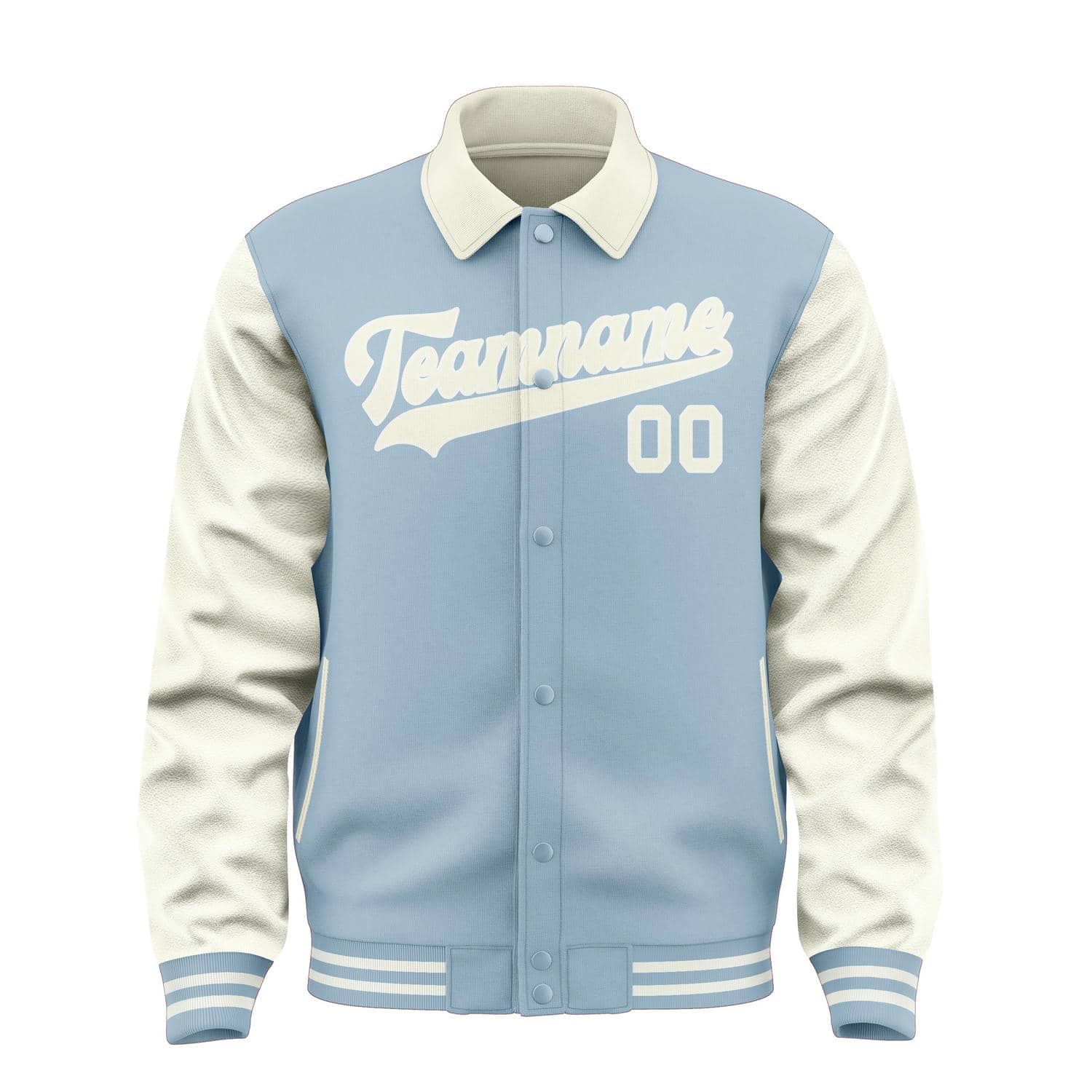 Maßgeschneidertes Hellblau Beige Jacke