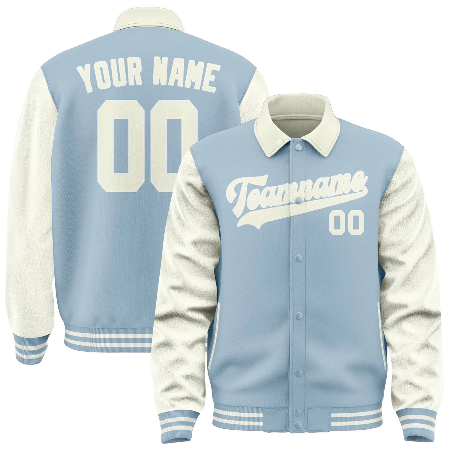 Maßgeschneidertes Hellblau Beige Jacke JA080803081818030318