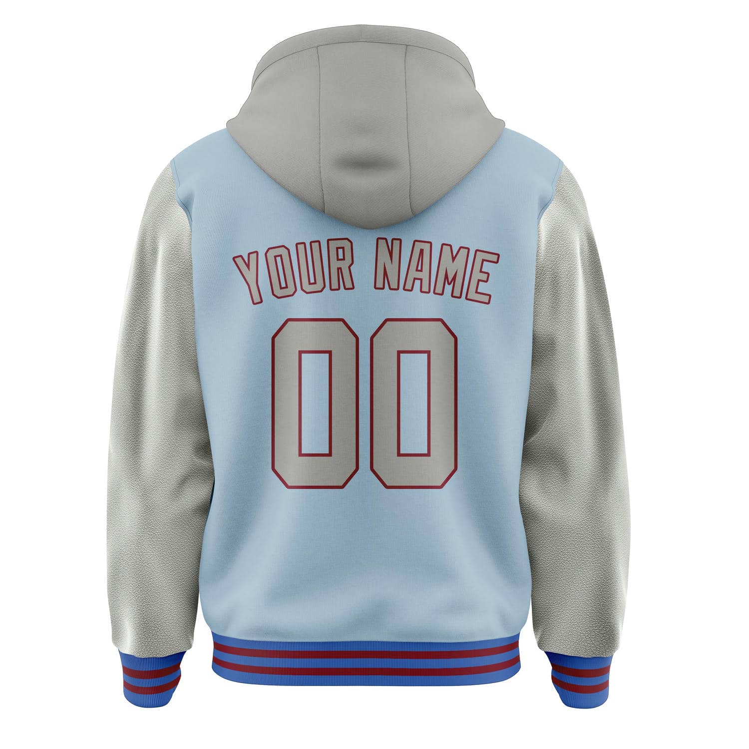 Maßgeschneidertes Hellblau Grau Jacke