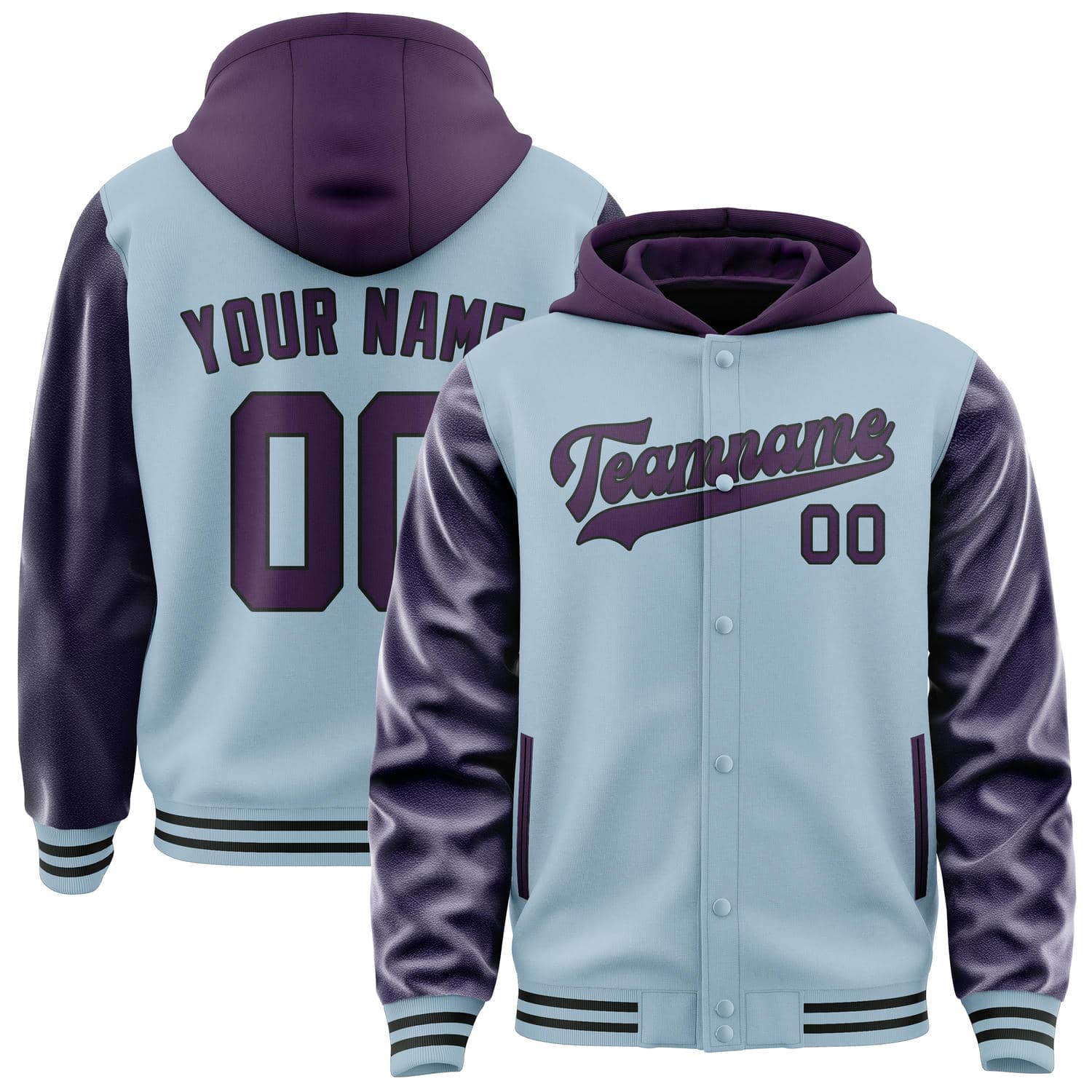 Maßgeschneidertes Hellblau Lila Jacke JA080807081717070717