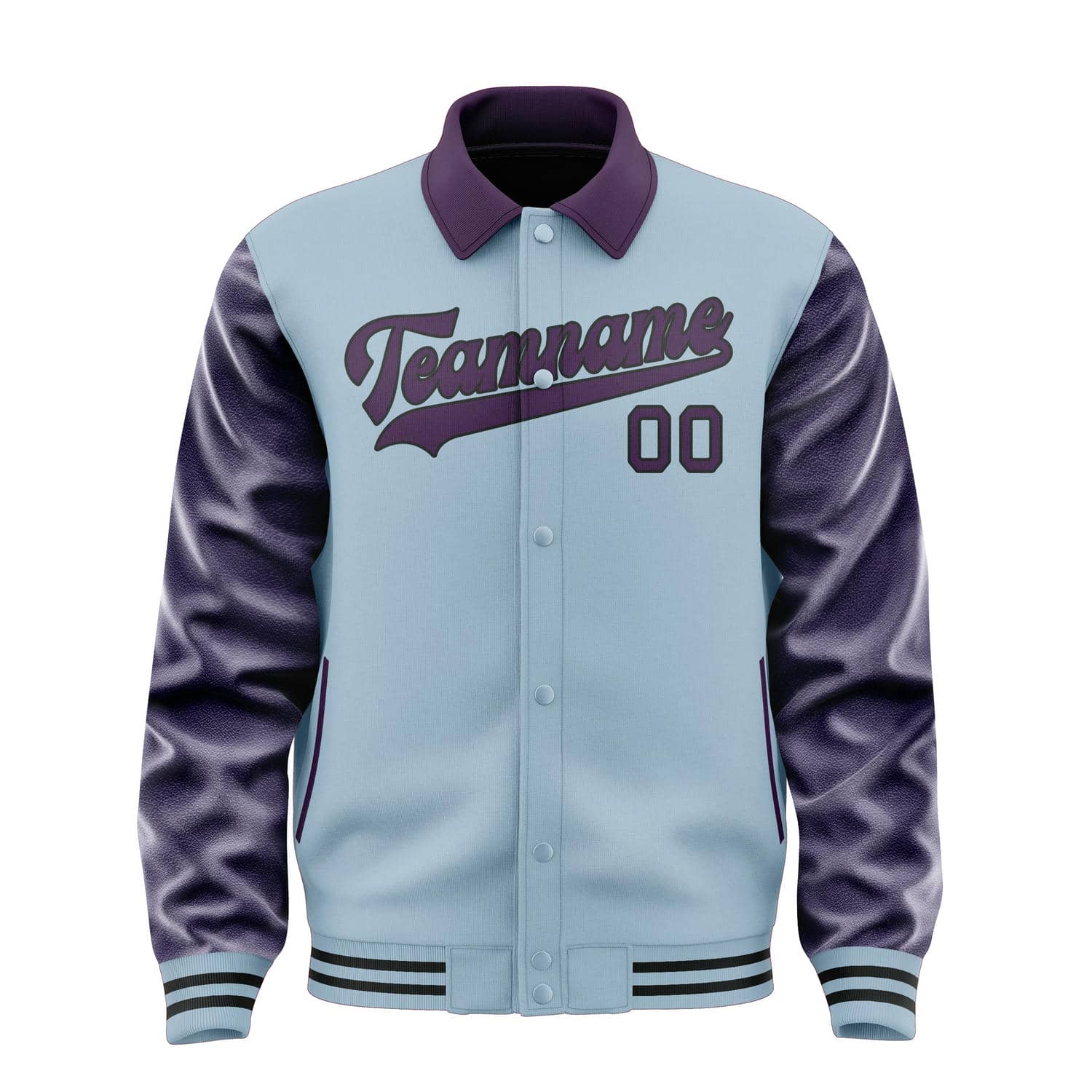 Maßgeschneidertes Hellblau Lila Jacke