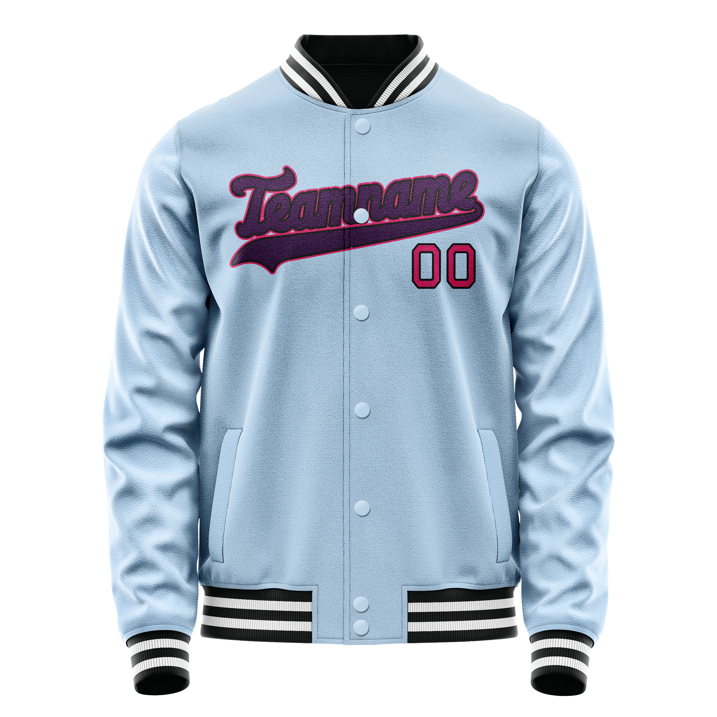 Maßgeschneidertes Hellblau Lila Jacke