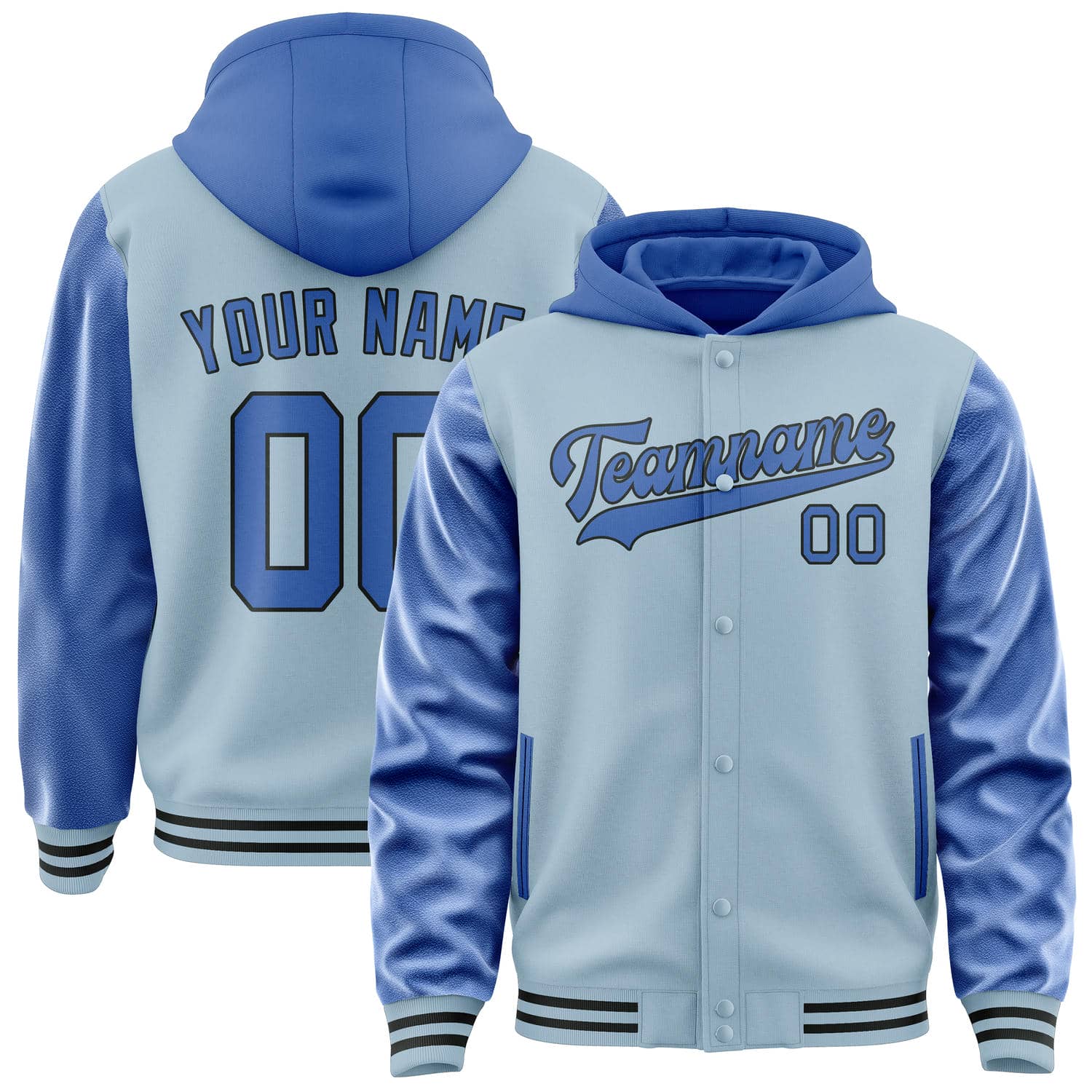 Maßgeschneidertes Hellblau Himmelblau Jacke JA080809081717090917