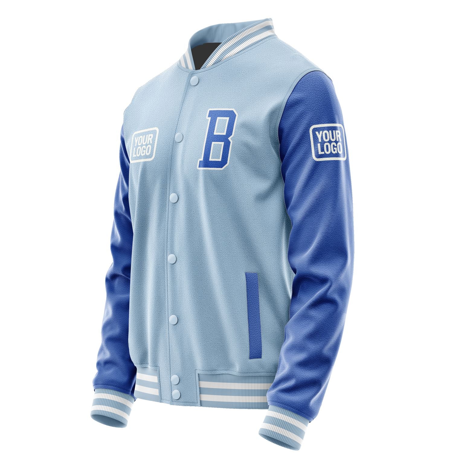 Maßgeschneidertes Hellblau Himmelblau Jacke JA080809081818090918